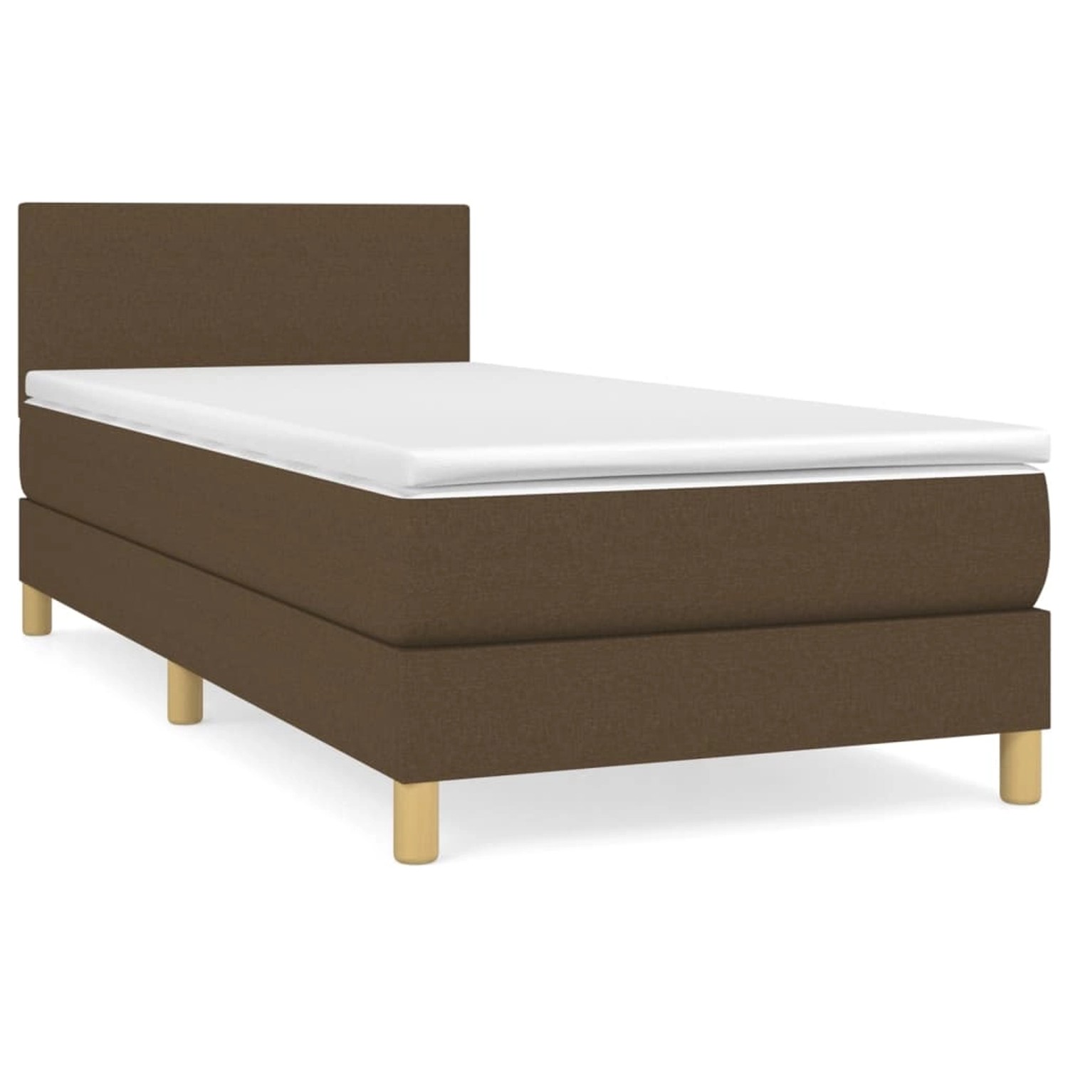 vidaXL Boxspringbett mit Matratze Dunkelbraun 100x200 cm Stoff1373145 vidaXL Boxspringbett mit Matratze Dunkelbraun 100x200 cm Stoff1373145 von VIDAXL