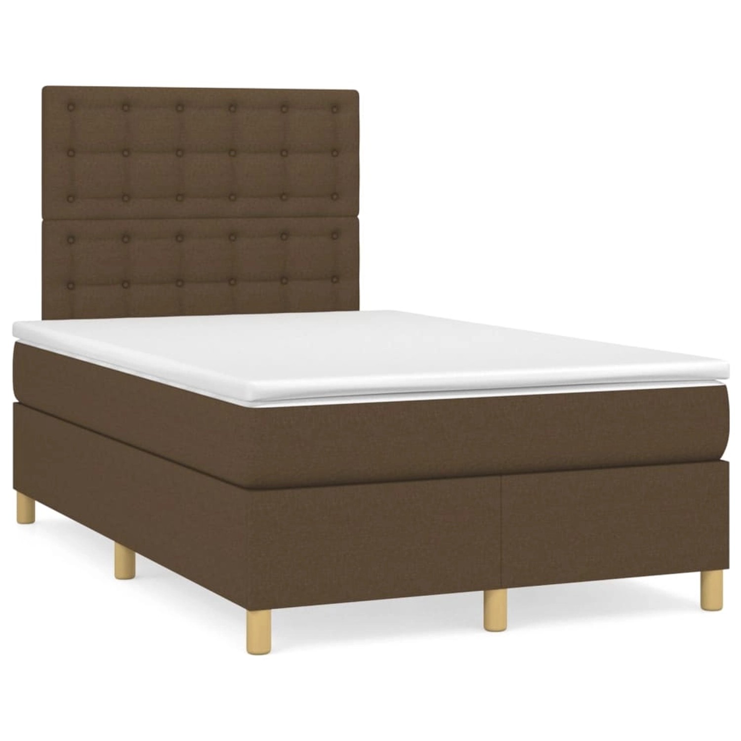 vidaXL Boxspringbett mit Matratze Dunkelbraun 120x200 cm Stoff1367582 vidaXL Boxspringbett mit Matratze Dunkelbraun 120x200 cm Stoff1367582 von VIDAXL