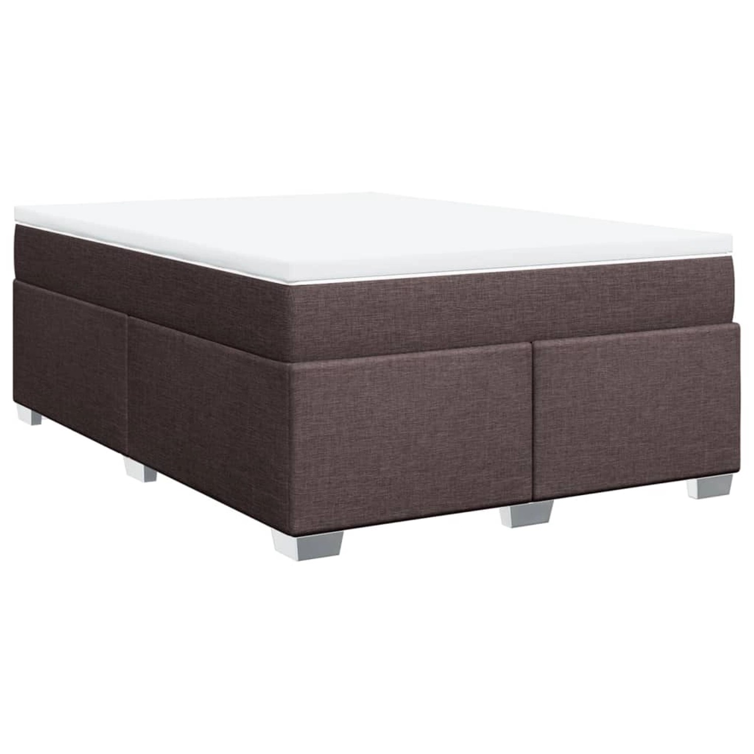 vidaXL Boxspringbett mit Matratze Dunkelbraun 140x200 cm Stoff2104877 von VIDAXL