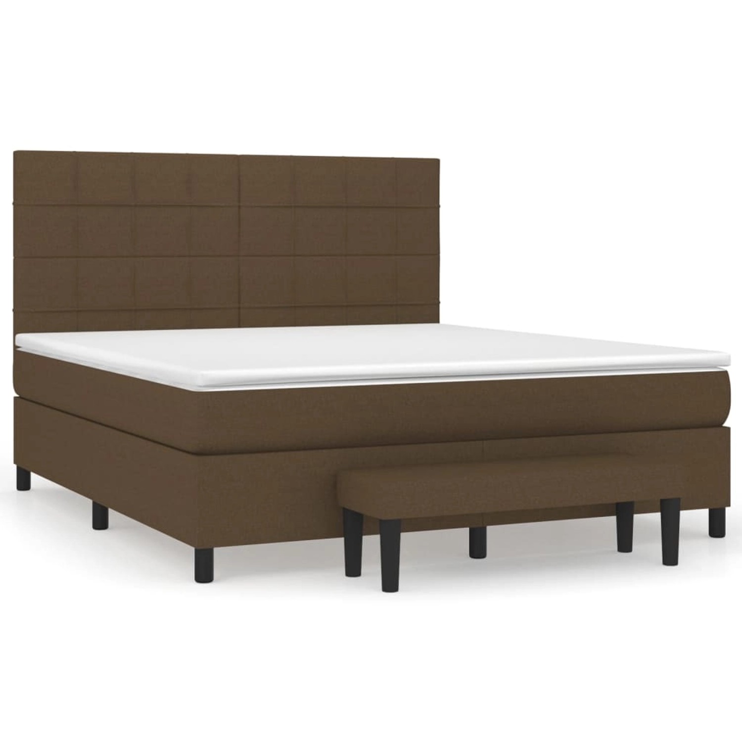 vidaXL Boxspringbett mit Matratze Dunkelbraun 160x200 cm Stoff 3136608 vidaXL Boxspringbett mit Matratze Dunkelbraun 160x200 cm Stoff 3136608 von VIDAXL