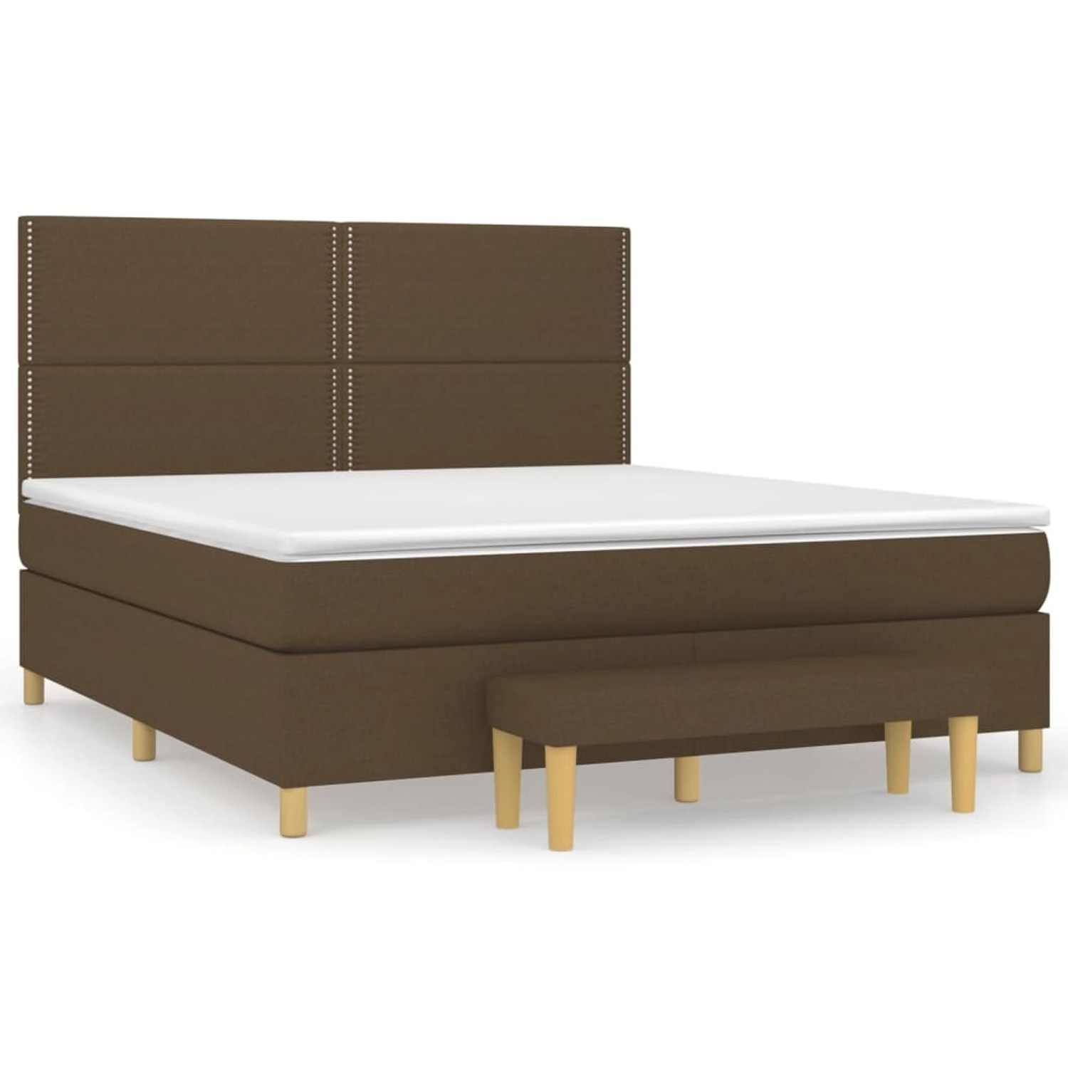vidaXL Boxspringbett mit Matratze Dunkelbraun 160x200 cm Stoff1358447 vidaXL Boxspringbett mit Matratze Dunkelbraun 160x200 cm Stoff1358447 von VIDAXL