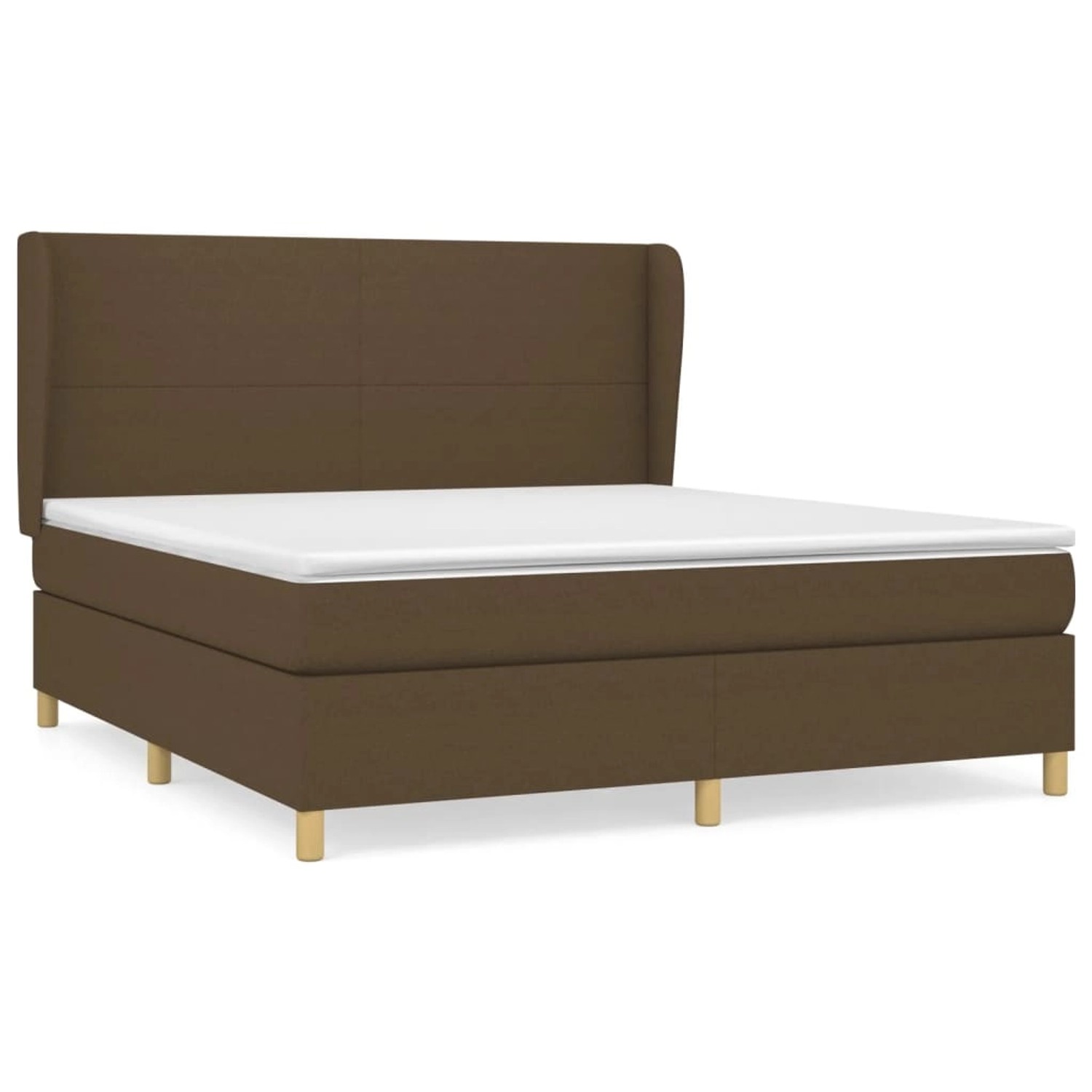 vidaXL Boxspringbett mit Matratze Dunkelbraun 160x200 cm Stoff1372601 vidaXL Boxspringbett mit Matratze Dunkelbraun 160x200 cm Stoff1372601 von VIDAXL