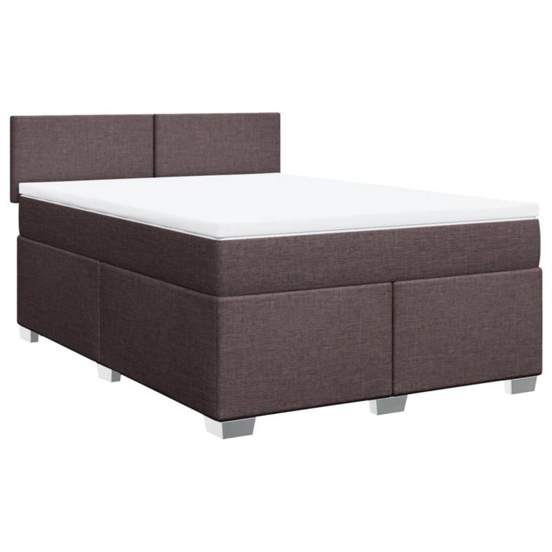 vidaXL Boxspringbett mit Matratze Dunkelbraun 160x200 cm Stoff2105627 vidaXL Boxspringbett mit Matratze Dunkelbraun 160x200 cm Stoff2105627 von VIDAXL