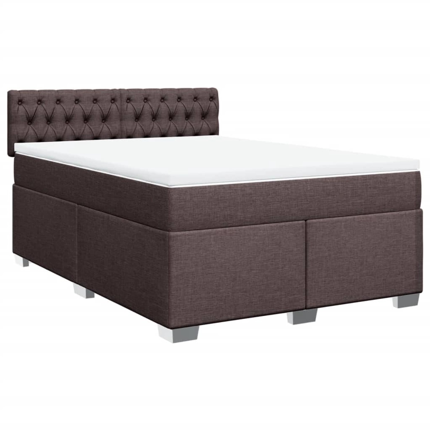vidaXL Boxspringbett mit Matratze Dunkelbraun 160x200 cm Stoff2107863 vidaXL Boxspringbett mit Matratze Dunkelbraun 160x200 cm Stoff2107863 von VIDAXL