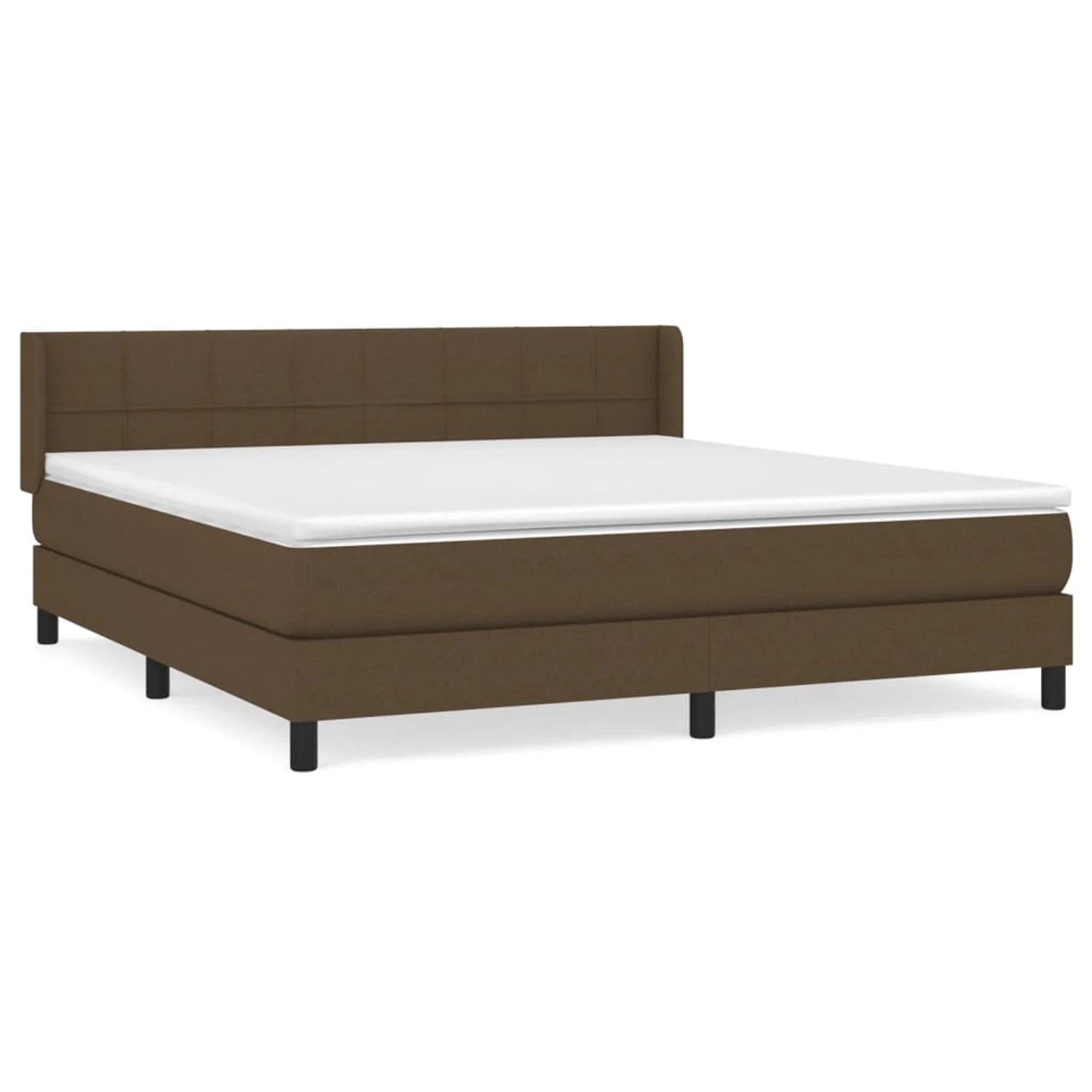 vidaXL Boxspringbett mit Matratze Dunkelbraun 180x200 cm Stoff 3129732 vidaXL Boxspringbett mit Matratze Dunkelbraun 180x200 cm Stoff 3129732 von VIDAXL