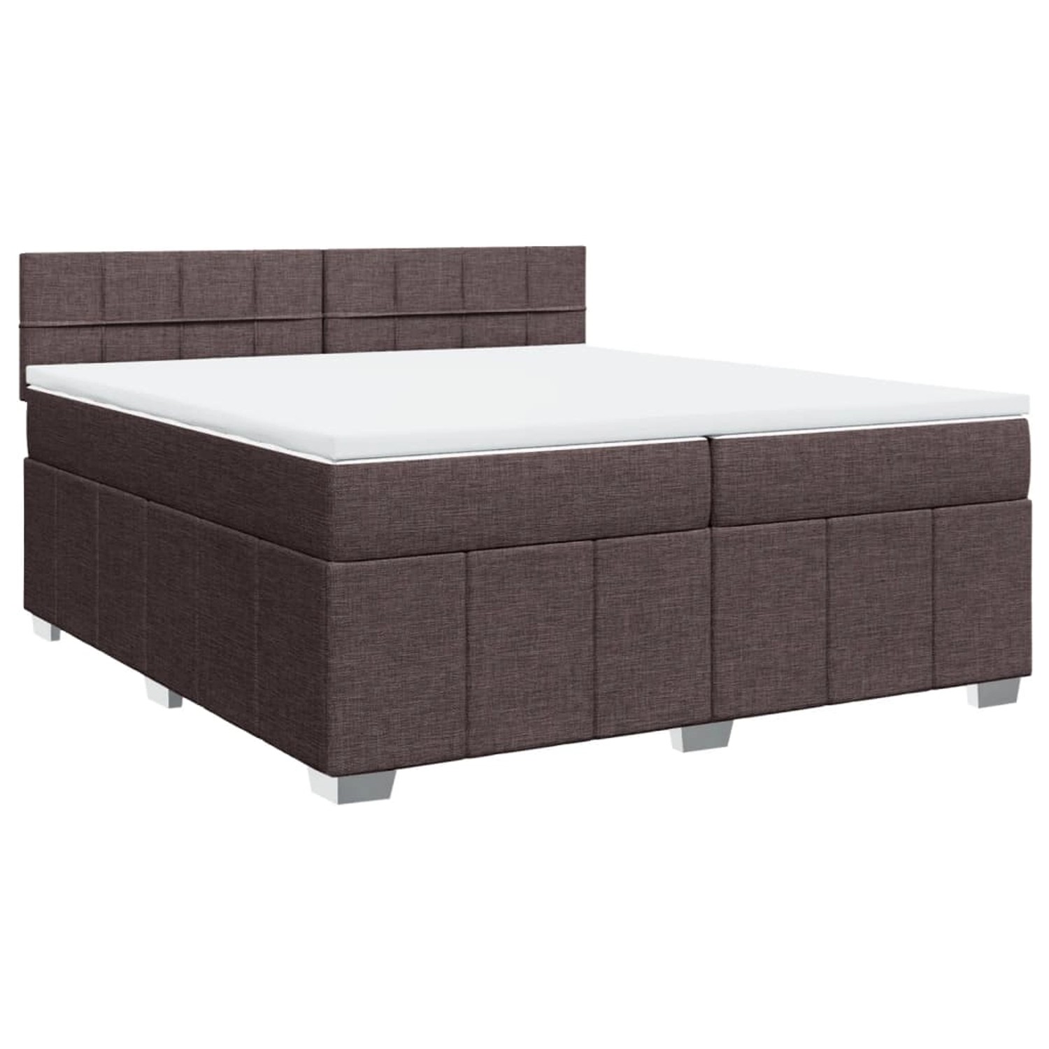 vidaXL Boxspringbett mit Matratze Dunkelbraun 200x200 cm Stoff 3287178 vidaXL Boxspringbett mit Matratze Dunkelbraun 200x200 cm Stoff 3287178 von VIDAXL