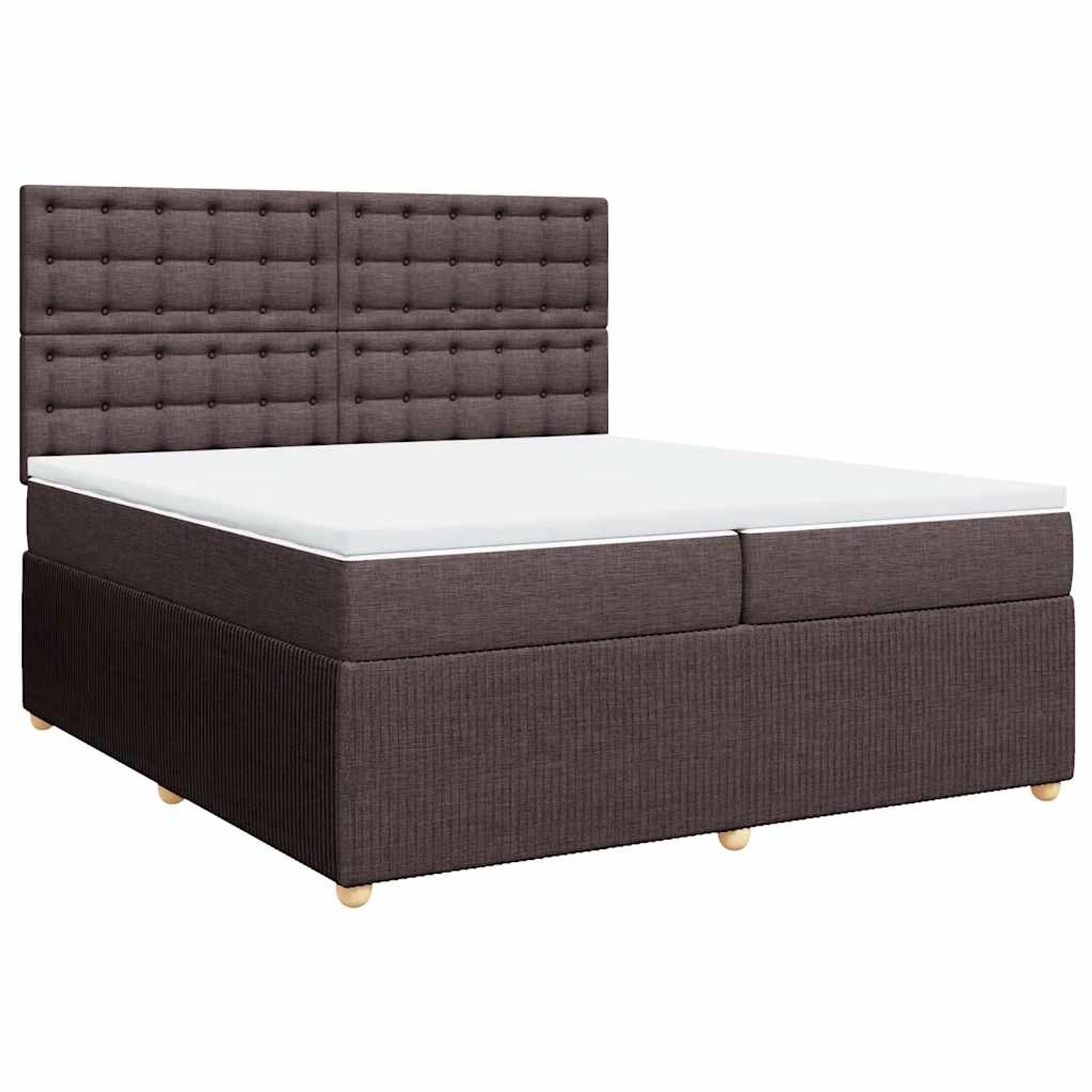 vidaXL Boxspringbett mit Matratze Dunkelbraun 200x200 cm Stoff 3294480 vidaXL Boxspringbett mit Matratze Dunkelbraun 200x200 cm Stoff 3294480 von VIDAXL
