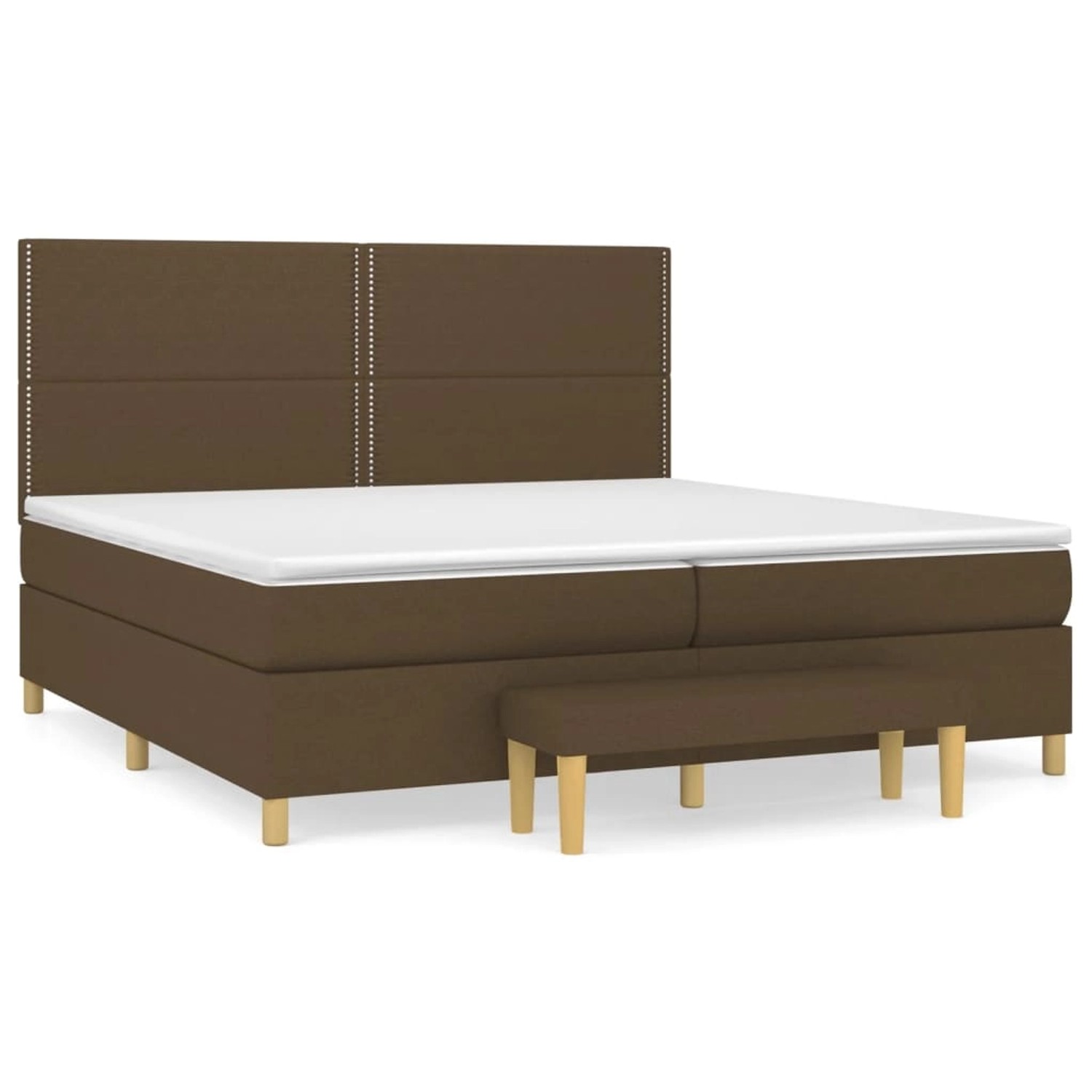 vidaXL Boxspringbett mit Matratze Dunkelbraun 200x200 cm Stoff1358530 vidaXL Boxspringbett mit Matratze Dunkelbraun 200x200 cm Stoff1358530 von VIDAXL