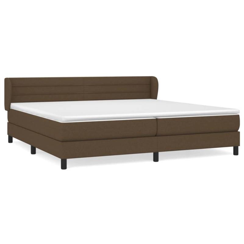 vidaXL Boxspringbett mit Matratze Dunkelbraun 200x200 cm Stoff1376520 von VIDAXL