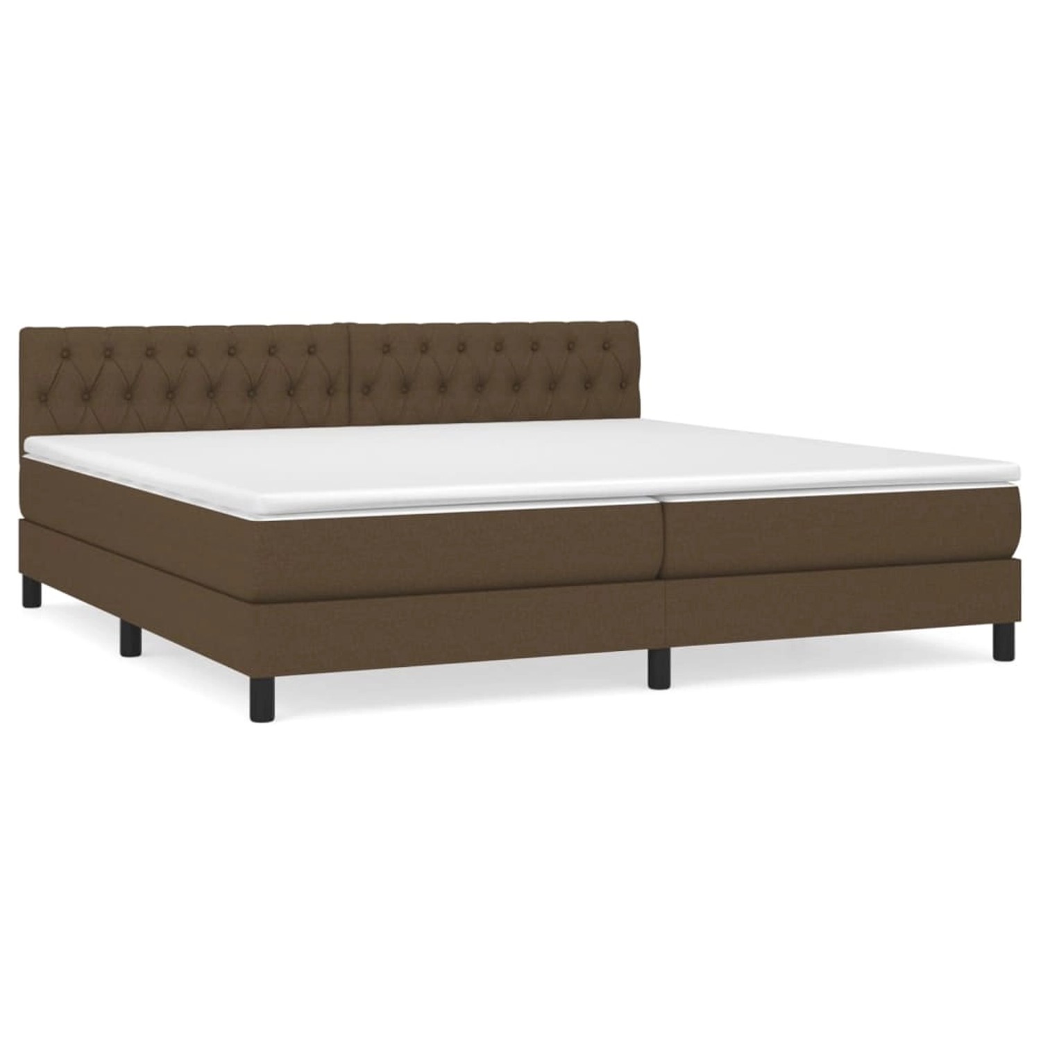 vidaXL Boxspringbett mit Matratze Dunkelbraun 200x200 cm Stoff1389577 vidaXL Boxspringbett mit Matratze Dunkelbraun 200x200 cm Stoff1389577 von VIDAXL