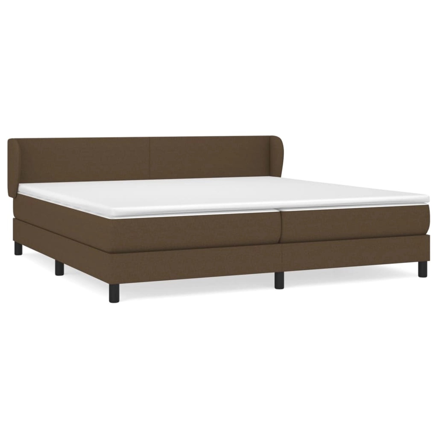 vidaXL Boxspringbett mit Matratze Dunkelbraun 200x200 cm Stoff1397055 von VIDAXL