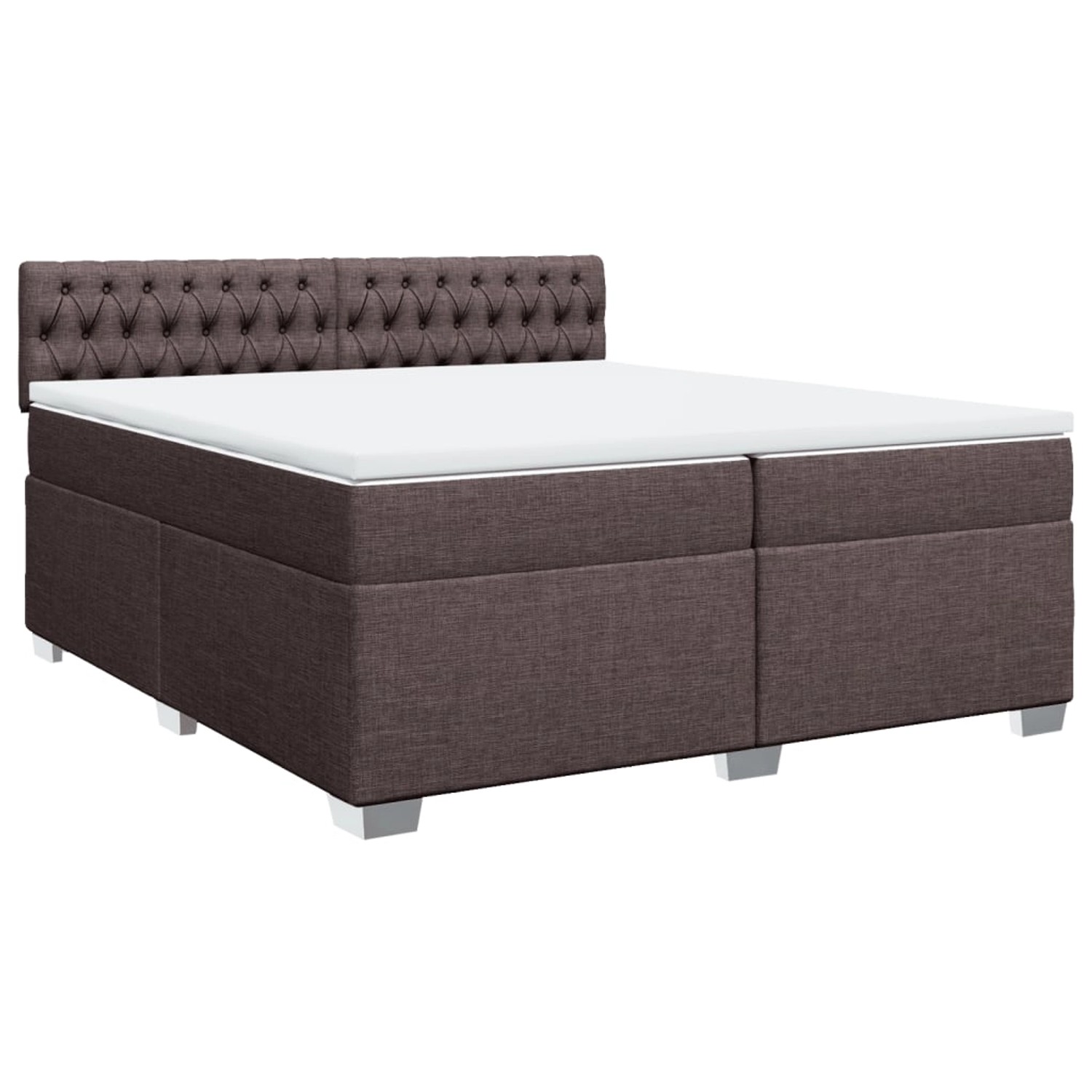 vidaXL Boxspringbett mit Matratze Dunkelbraun 200x200 cm Stoff2102027 vidaXL Boxspringbett mit Matratze Dunkelbraun 200x200 cm Stoff2102027 von VIDAXL