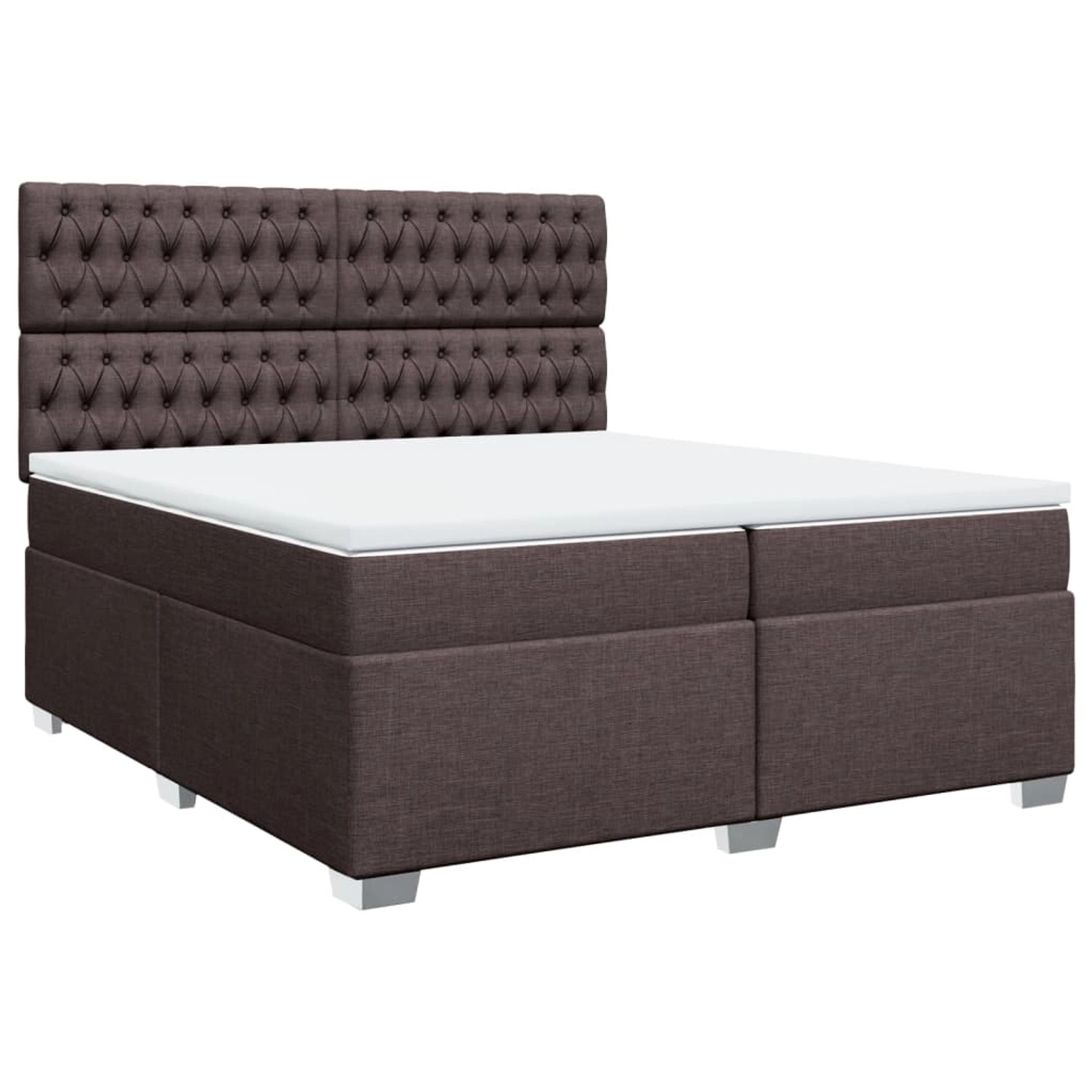 vidaXL Boxspringbett mit Matratze Dunkelbraun 200x200 cm Stoff2106036 vidaXL Boxspringbett mit Matratze Dunkelbraun 200x200 cm Stoff2106036 von VIDAXL