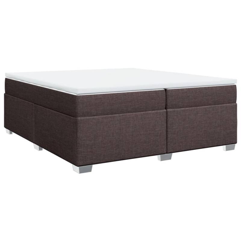 vidaXL Boxspringbett mit Matratze Dunkelbraun 200x200 cm Stoff2106583 von VIDAXL