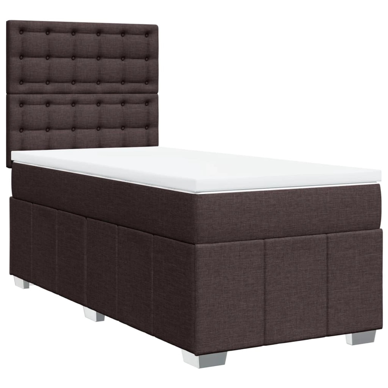 vidaXL Boxspringbett mit Matratze Dunkelbraun 80x200 cm Stoff 3291512 vidaXL Boxspringbett mit Matratze Dunkelbraun 80x200 cm Stoff 3291512 von VIDAXL