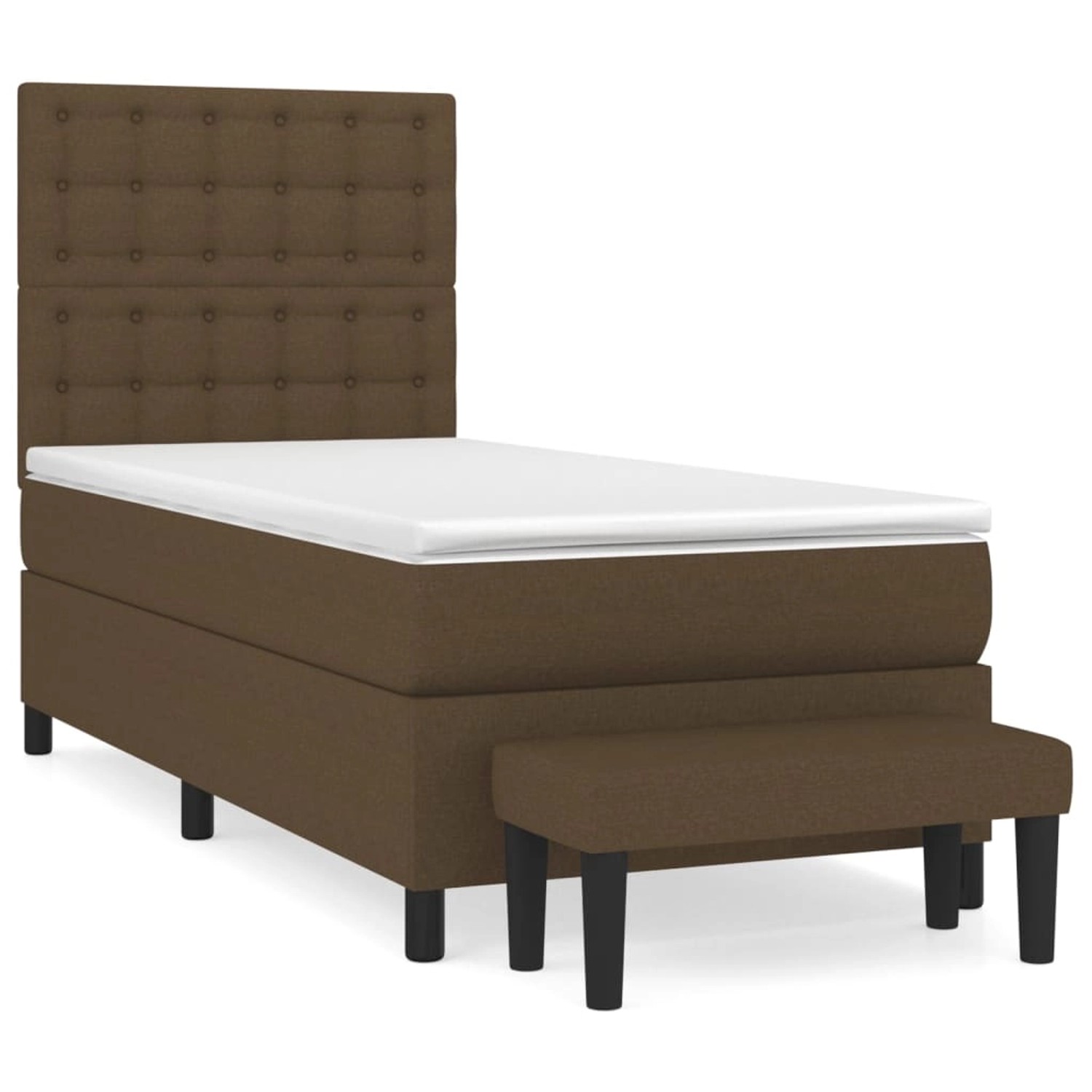 vidaXL Boxspringbett mit Matratze Dunkelbraun 80x200 cm Stoff1392994 vidaXL Boxspringbett mit Matratze Dunkelbraun 80x200 cm Stoff1392994 von VIDAXL