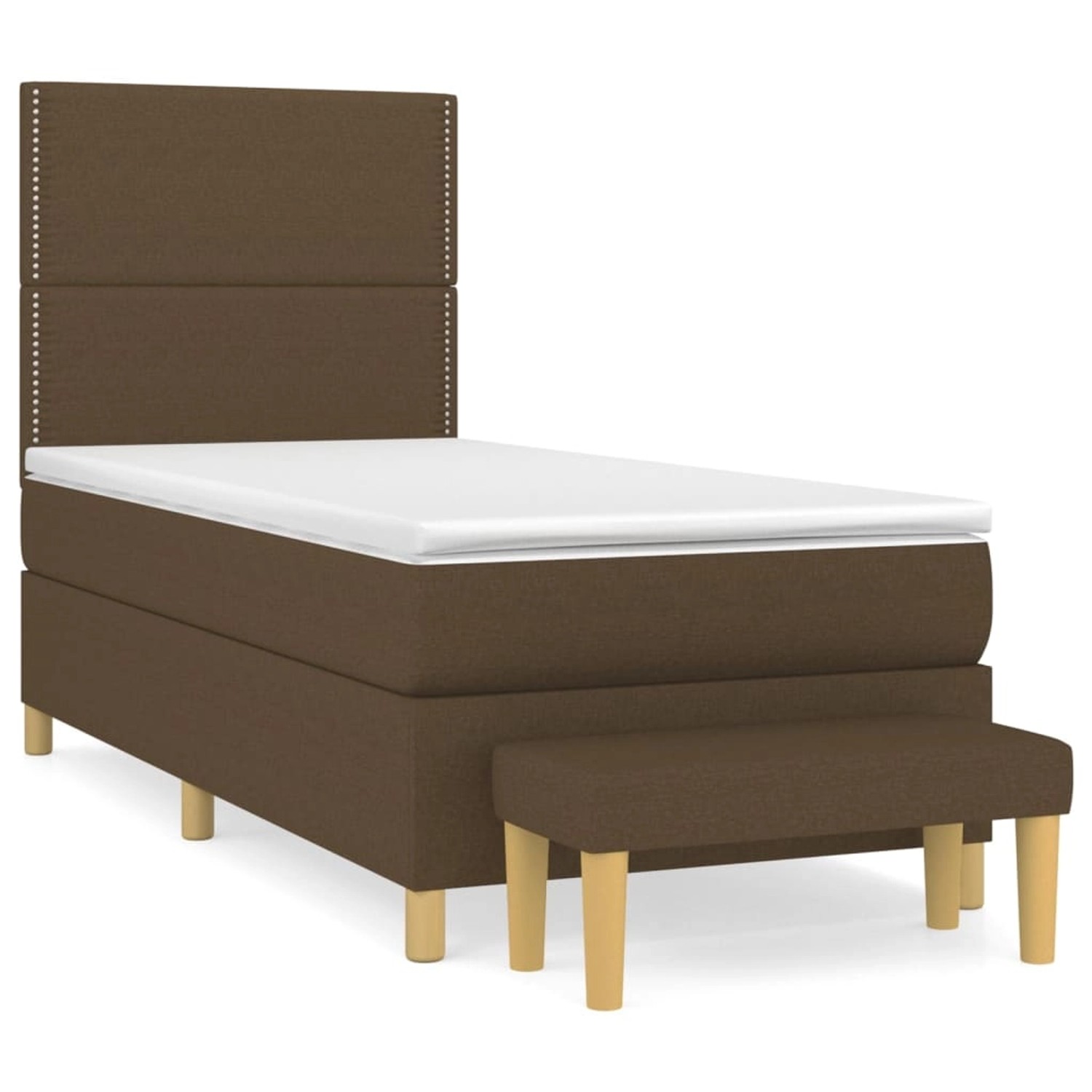 vidaXL Boxspringbett mit Matratze Dunkelbraun 80x200 cm Stoff1393039 vidaXL Boxspringbett mit Matratze Dunkelbraun 80x200 cm Stoff1393039 von VIDAXL