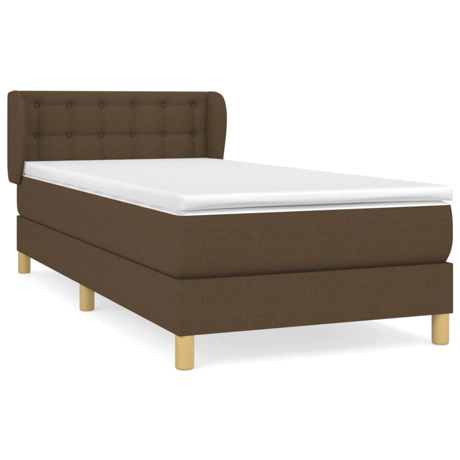 vidaXL Boxspringbett mit Matratze Dunkelbraun 90x190 cm Stoff1467287 vidaXL Boxspringbett mit Matratze Dunkelbraun 90x190 cm Stoff1467287 von VIDAXL