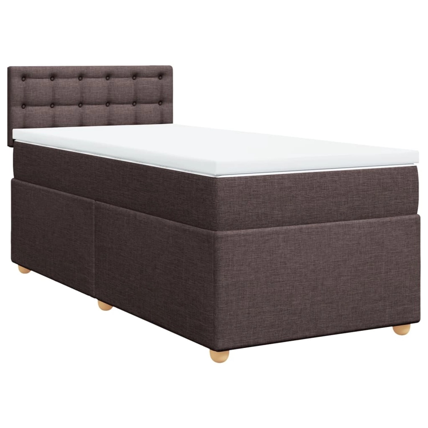 vidaXL Boxspringbett mit Matratze Dunkelbraun 90x190 cm Stoff2098267 vidaXL Boxspringbett mit Matratze Dunkelbraun 90x190 cm Stoff2098267 von VIDAXL