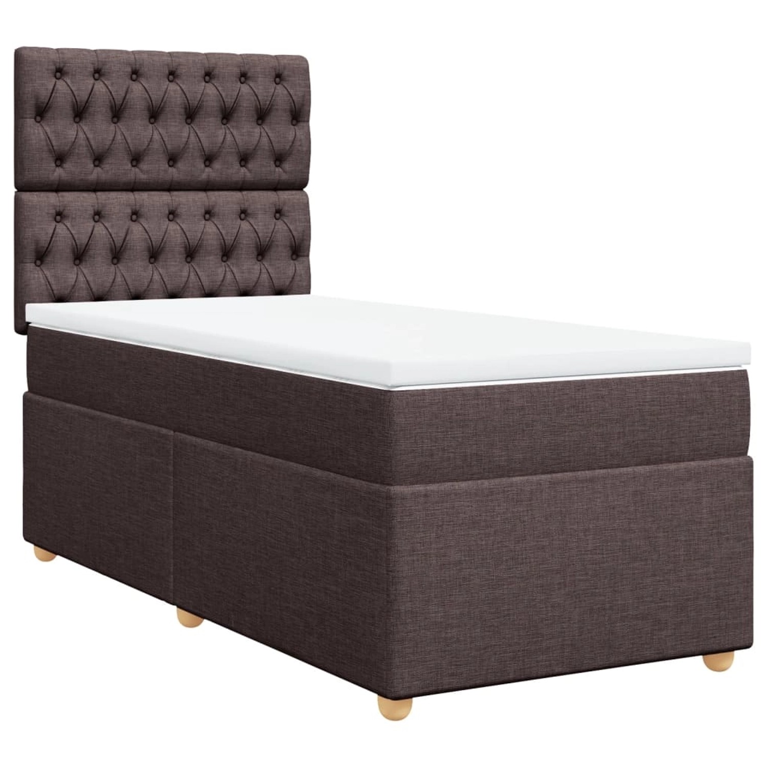 vidaXL Boxspringbett mit Matratze Dunkelbraun 90x190 cm Stoff2105638 vidaXL Boxspringbett mit Matratze Dunkelbraun 90x190 cm Stoff2105638 von VIDAXL