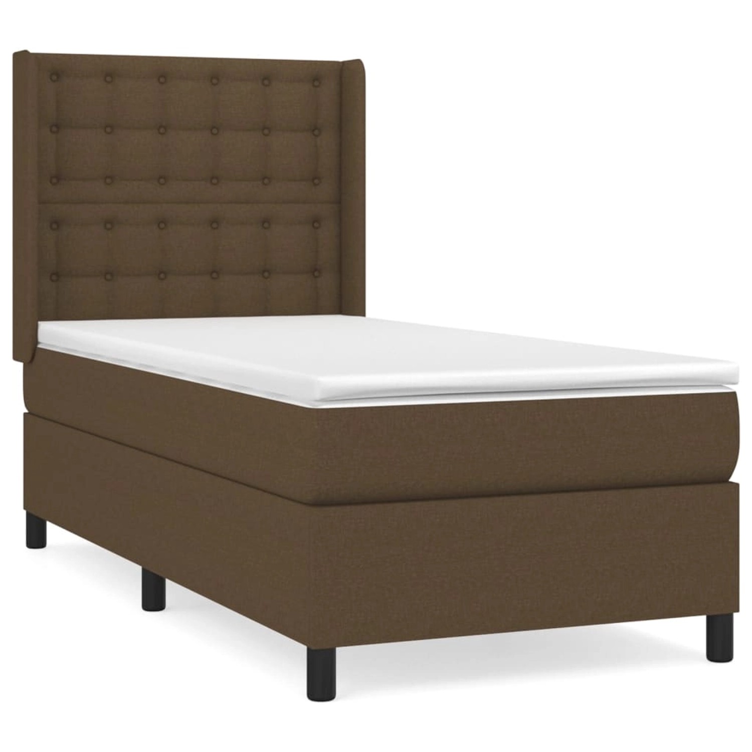 vidaXL Boxspringbett mit Matratze Dunkelbraun 90x200 cm Stoff1468224 vidaXL Boxspringbett mit Matratze Dunkelbraun 90x200 cm Stoff1468224 von VIDAXL