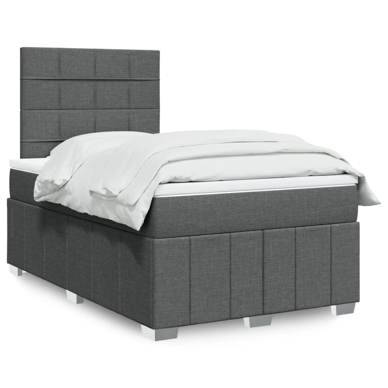 vidaXL Boxspringbett mit Matratze Dunkelgrau 120x190 cm Stoff 3293908 vidaXL Boxspringbett mit Matratze Dunkelgrau 120x190 cm Stoff 3293908 von VIDAXL