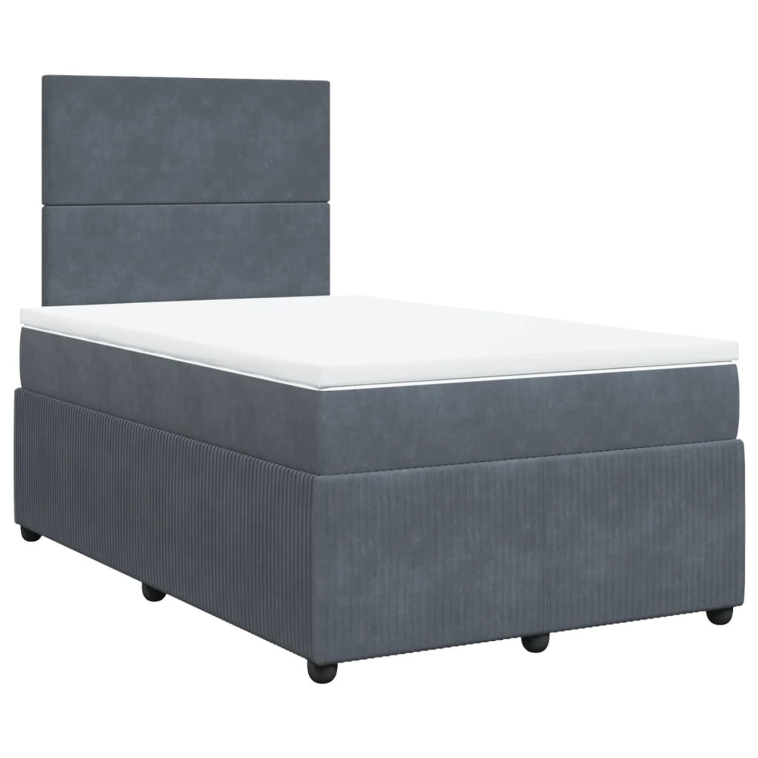 vidaXL Boxspringbett mit Matratze Dunkelgrau 120x200 cm Samt2106661 vidaXL Boxspringbett mit Matratze Dunkelgrau 120x200 cm Samt2106661 von VIDAXL