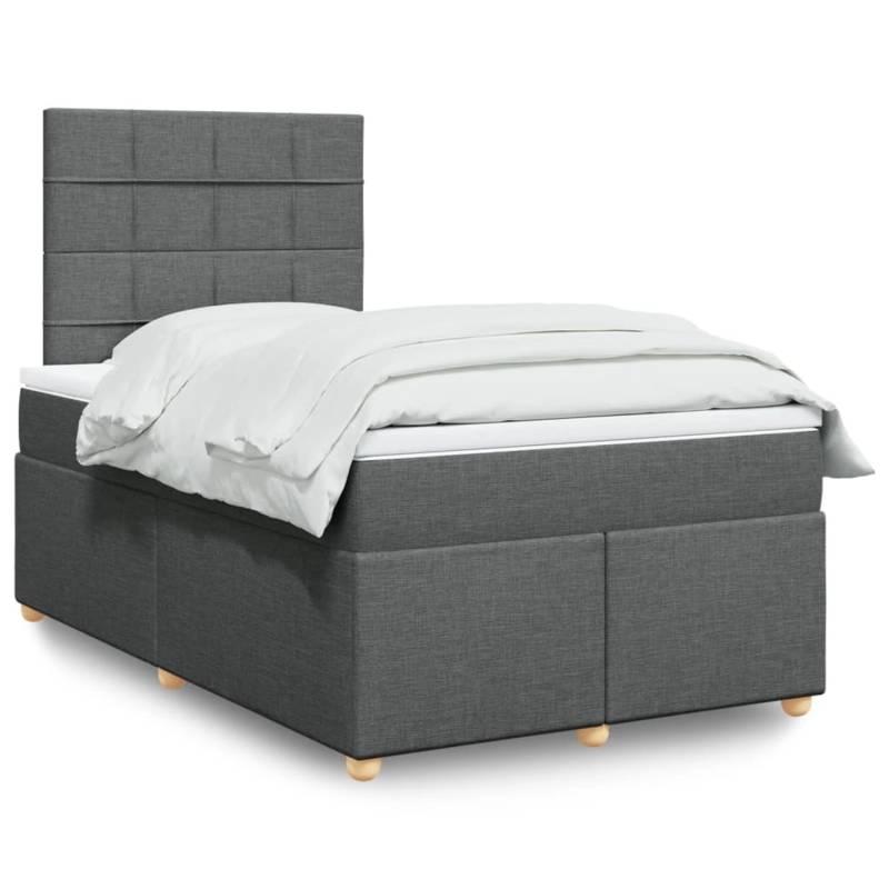 vidaXL Boxspringbett mit Matratze Dunkelgrau 120x200 cm Stoff 3293548 vidaXL Boxspringbett mit Matratze Dunkelgrau 120x200 cm Stoff 3293548 von VIDAXL