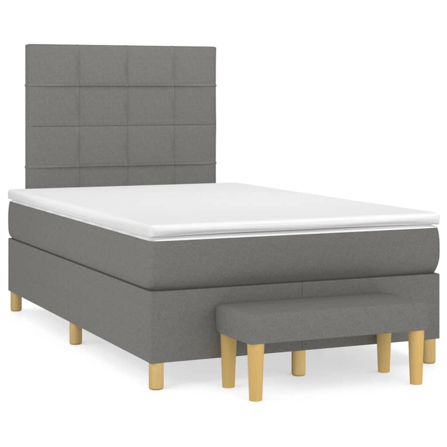 vidaXL Boxspringbett mit Matratze Dunkelgrau 120x200 cm Stoff1358862 vidaXL Boxspringbett mit Matratze Dunkelgrau 120x200 cm Stoff1358862 von VIDAXL