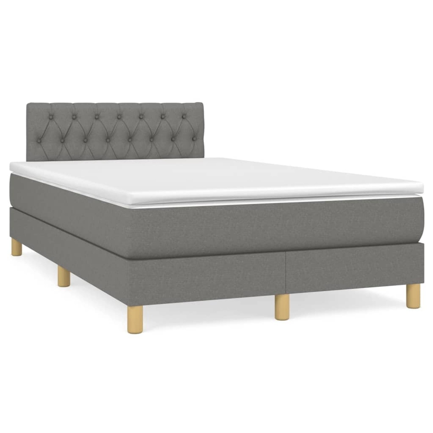 vidaXL Boxspringbett mit Matratze Dunkelgrau 120x200 cm Stoff1389622 vidaXL Boxspringbett mit Matratze Dunkelgrau 120x200 cm Stoff1389622 von VIDAXL