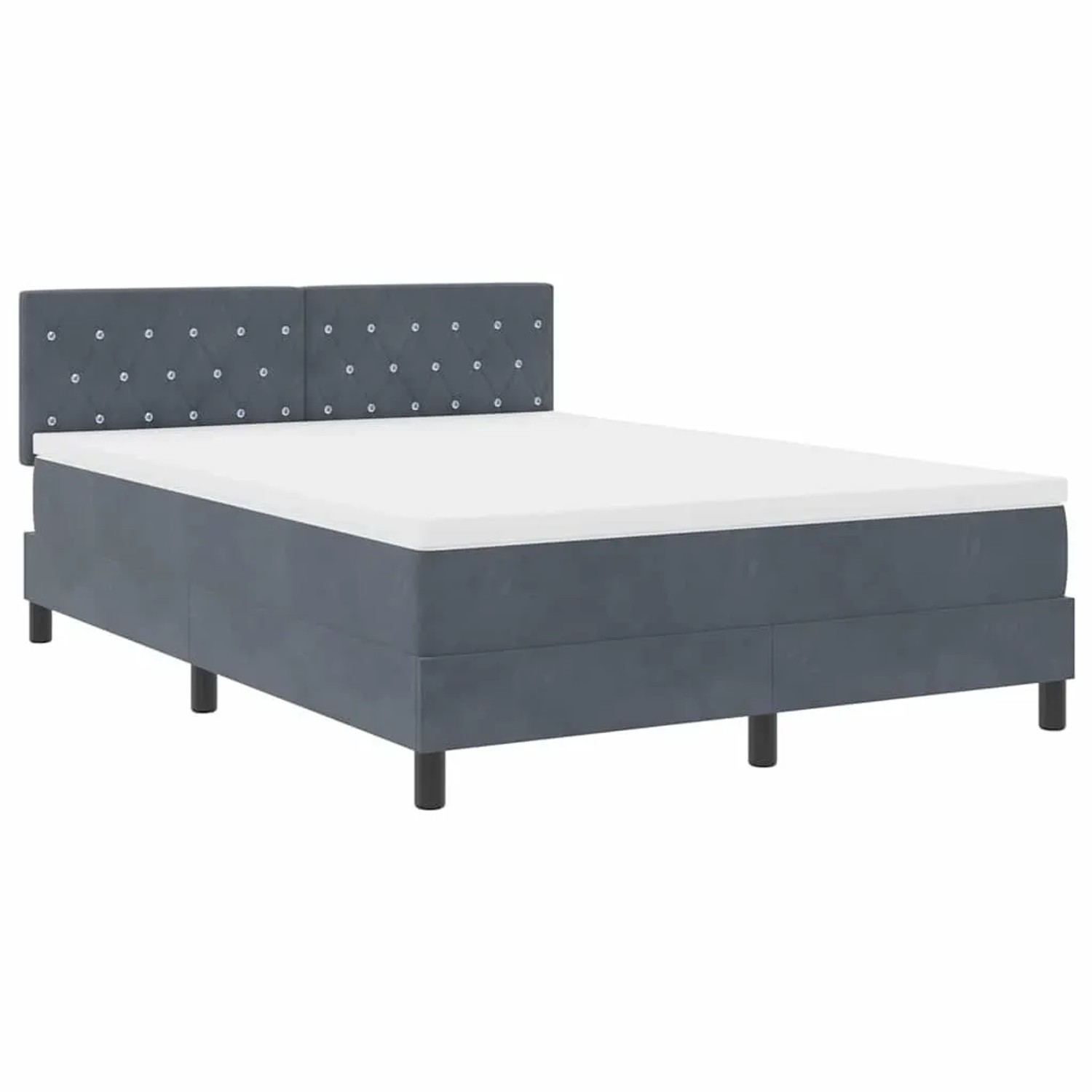 vidaXL Boxspringbett mit Matratze Dunkelgrau 140 x 200 cm Stoff 3339111 vidaXL Boxspringbett mit Matratze Dunkelgrau 140 x 200 cm Stoff 3339111 von VIDAXL