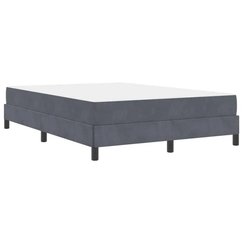 vidaXL Boxspringbett mit Matratze Dunkelgrau 140 x 200 cm Stoff 3398696 von VIDAXL