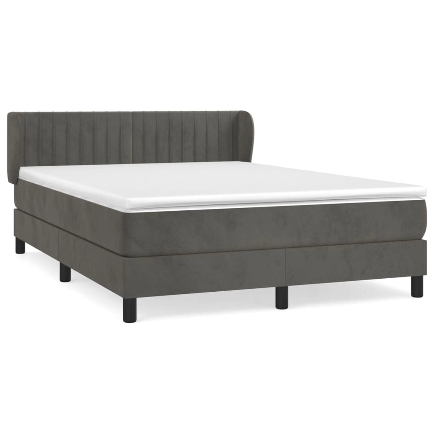 vidaXL Boxspringbett mit Matratze Dunkelgrau 140x190 cm Samt1396921 vidaXL Boxspringbett mit Matratze Dunkelgrau 140x190 cm Samt1396921 von VIDAXL