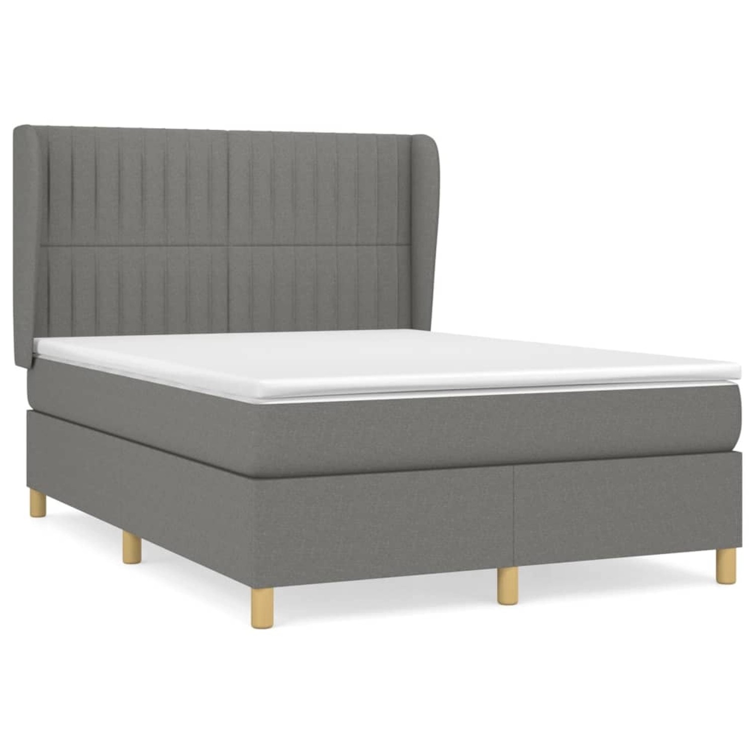vidaXL Boxspringbett mit Matratze Dunkelgrau 140x190 cm Stoff1387555 vidaXL Boxspringbett mit Matratze Dunkelgrau 140x190 cm Stoff1387555 von VIDAXL