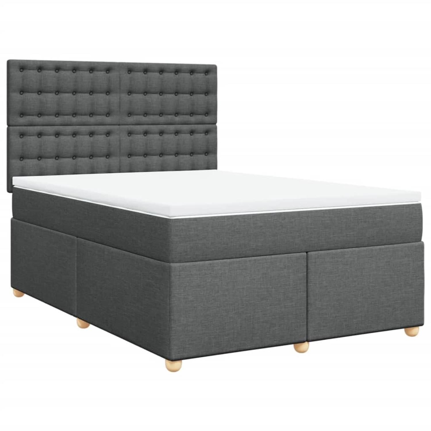 vidaXL Boxspringbett mit Matratze Dunkelgrau 140x200 cm Stoff 3291318 vidaXL Boxspringbett mit Matratze Dunkelgrau 140x200 cm Stoff 3291318 von VIDAXL