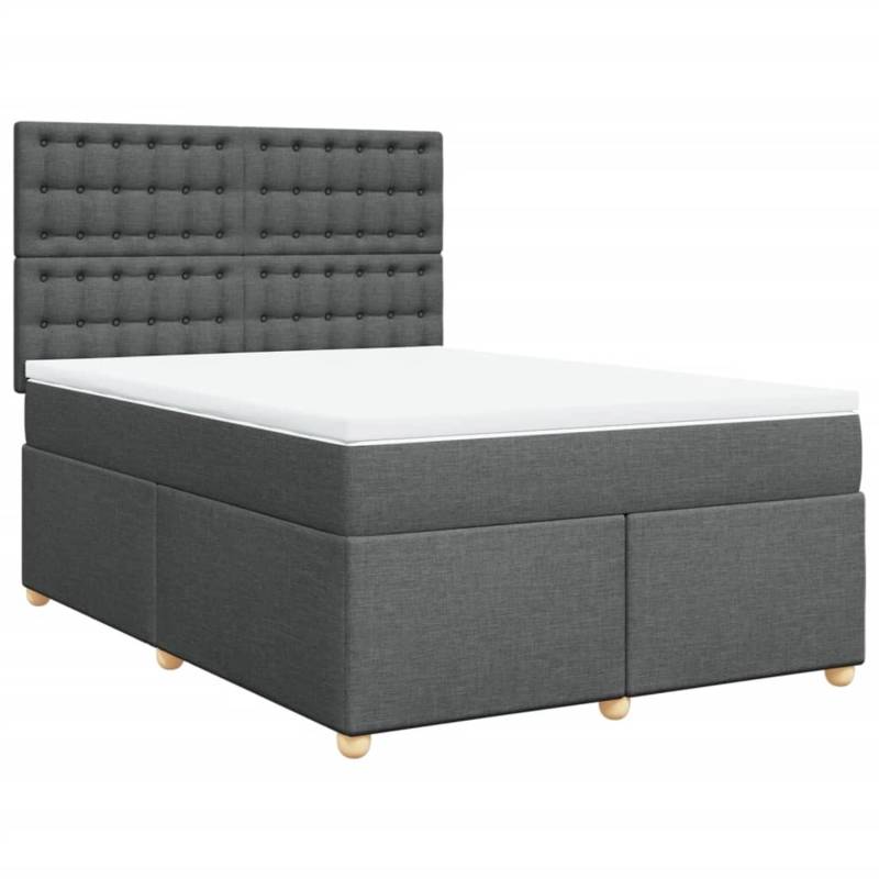 vidaXL Boxspringbett mit Matratze Dunkelgrau 140x200 cm Stoff 3291318 vidaXL Boxspringbett mit Matratze Dunkelgrau 140x200 cm Stoff 3291318 von VIDAXL