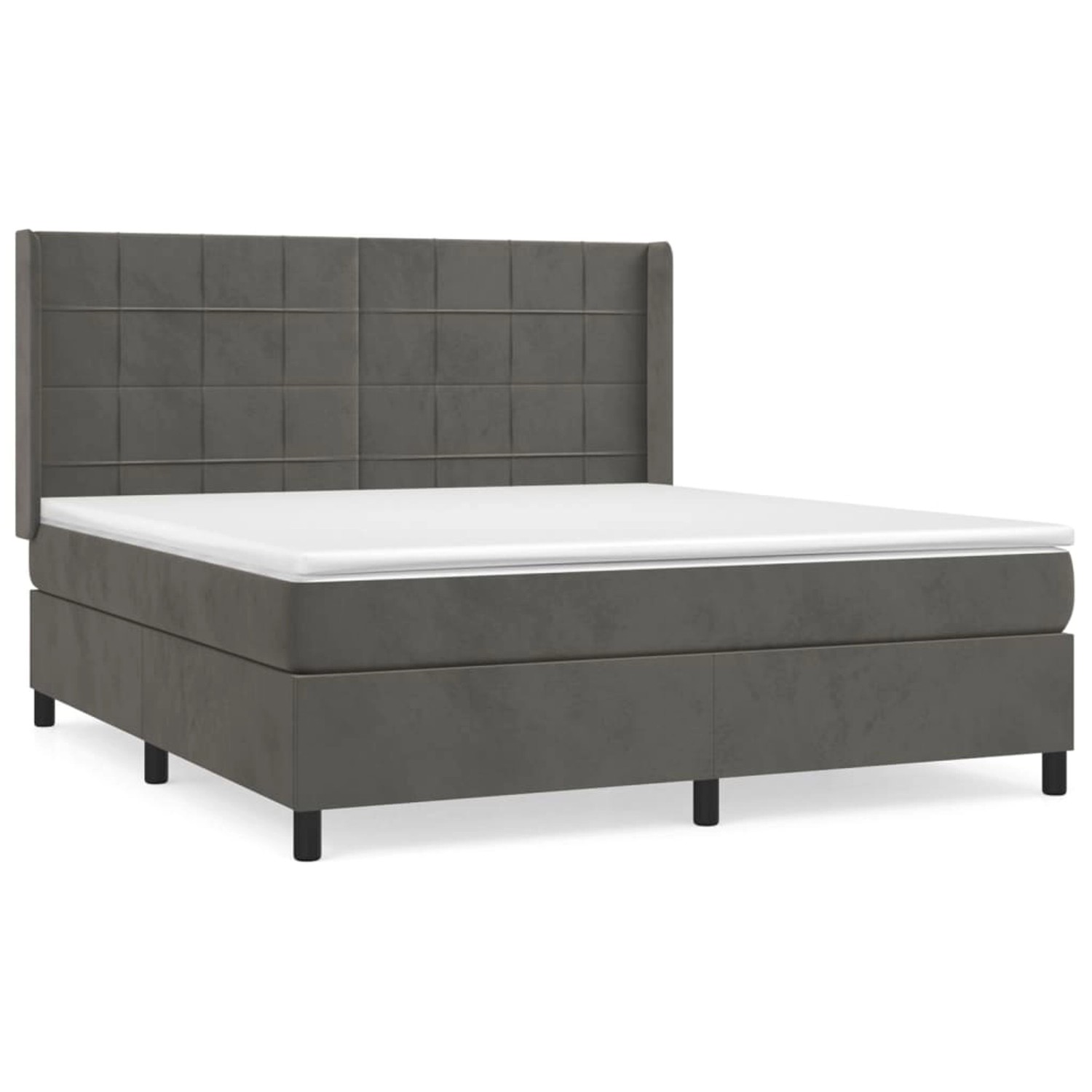 vidaXL Boxspringbett mit Matratze Dunkelgrau 160x200 cm Samt1378647 vidaXL Boxspringbett mit Matratze Dunkelgrau 160x200 cm Samt1378647 von VIDAXL