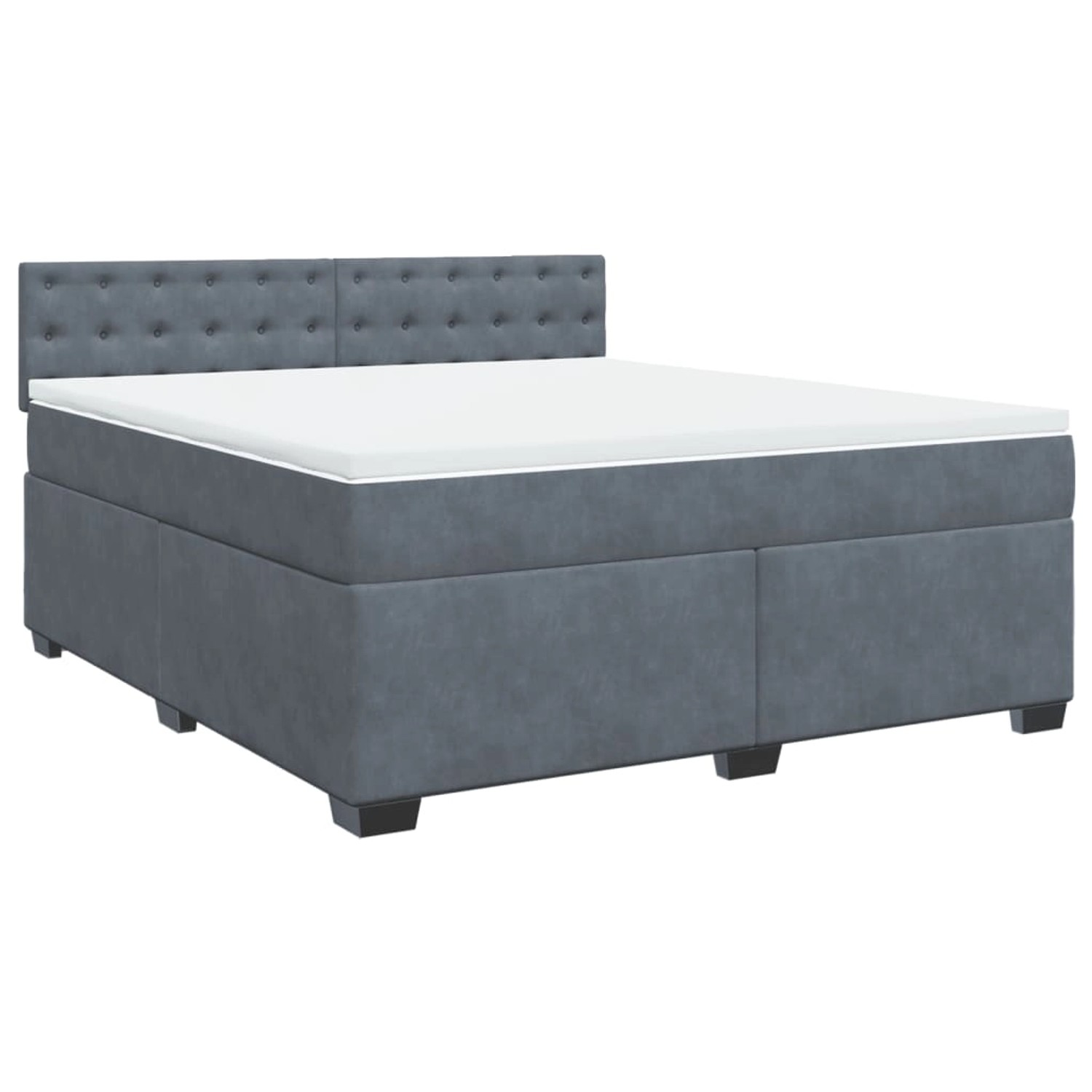 vidaXL Boxspringbett mit Matratze Dunkelgrau 180x200 cm Samt2099708 vidaXL Boxspringbett mit Matratze Dunkelgrau 180x200 cm Samt2099708 von VIDAXL