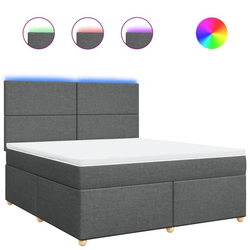 vidaXL Boxspringbett mit Matratze Dunkelgrau 180x200 cm Stoff 3293653 vidaXL Boxspringbett mit Matratze Dunkelgrau 180x200 cm Stoff 3293653 von VIDAXL
