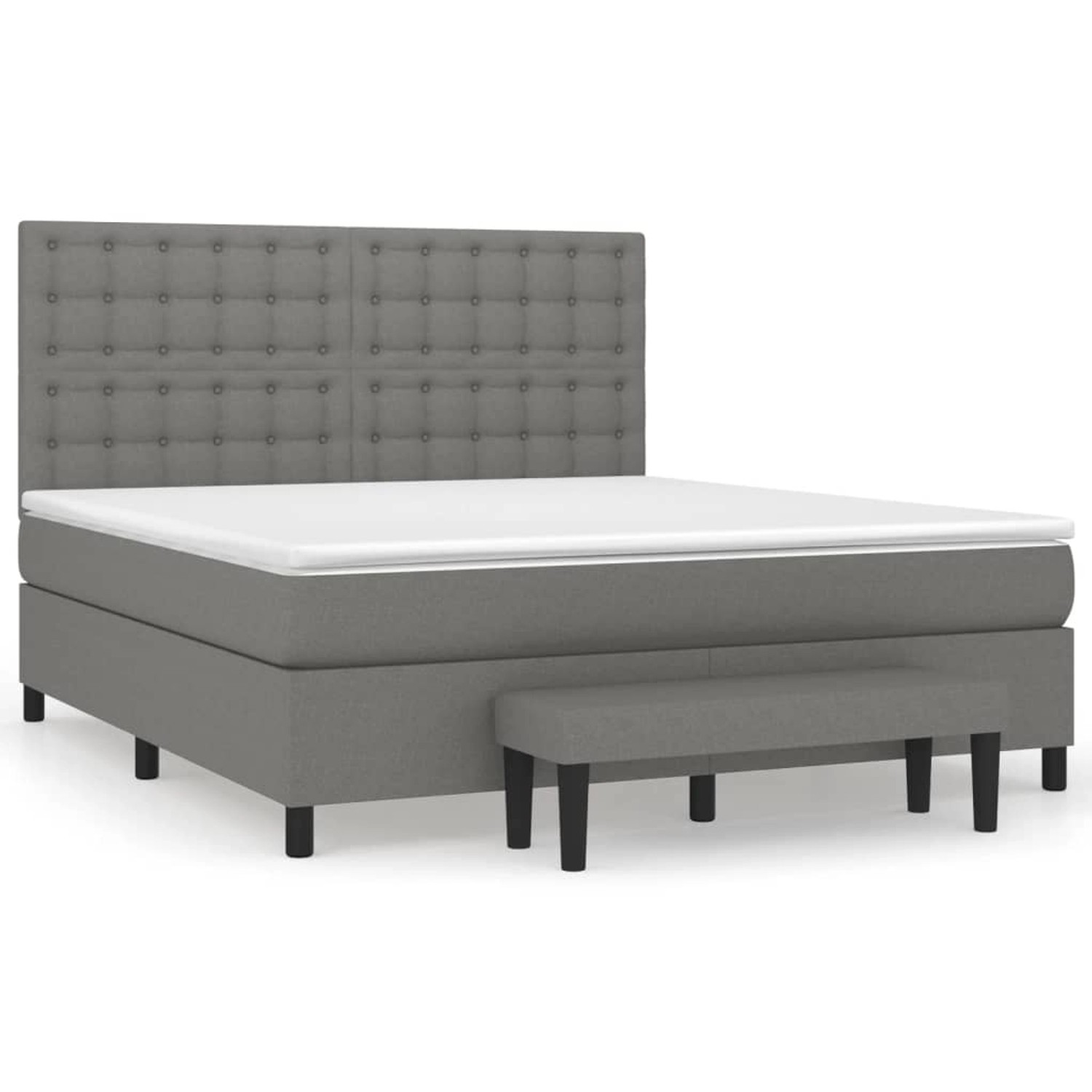vidaXL Boxspringbett mit Matratze Dunkelgrau 180x200 cm Stoff1359058 vidaXL Boxspringbett mit Matratze Dunkelgrau 180x200 cm Stoff1359058 von VIDAXL