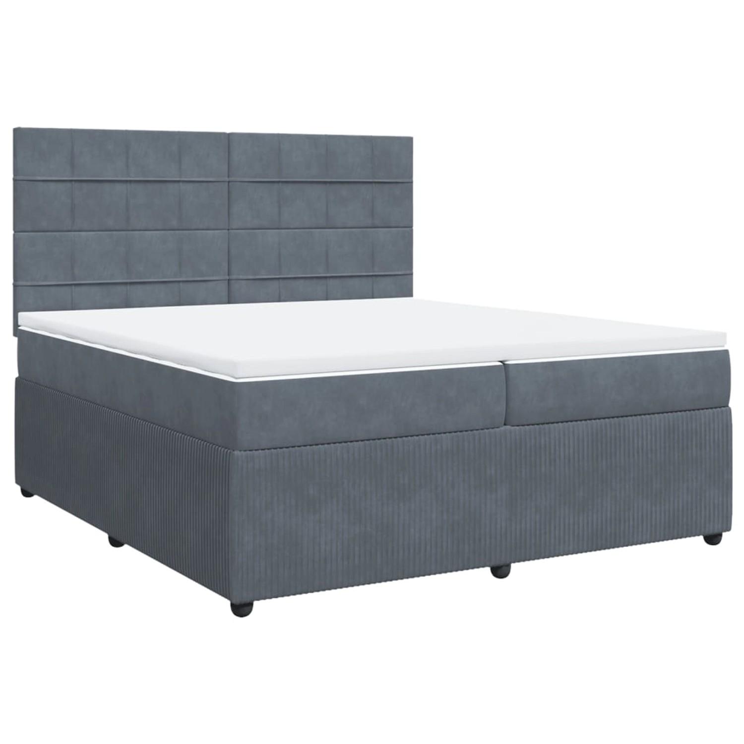 vidaXL Boxspringbett mit Matratze Dunkelgrau 200x200 cm Samt2098877 vidaXL Boxspringbett mit Matratze Dunkelgrau 200x200 cm Samt2098877 von VIDAXL