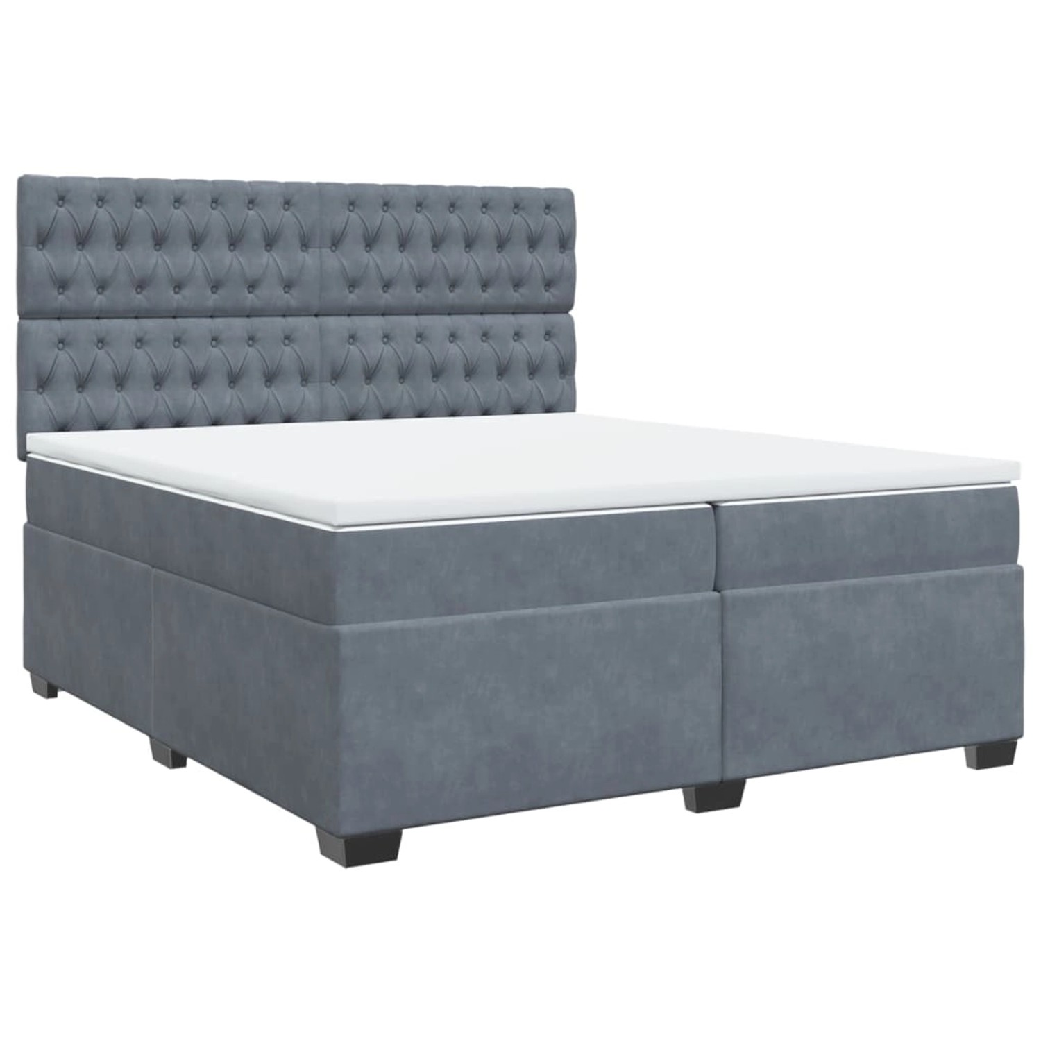 vidaXL Boxspringbett mit Matratze Dunkelgrau 200x200 cm Samt2107171 vidaXL Boxspringbett mit Matratze Dunkelgrau 200x200 cm Samt2107171 von VIDAXL