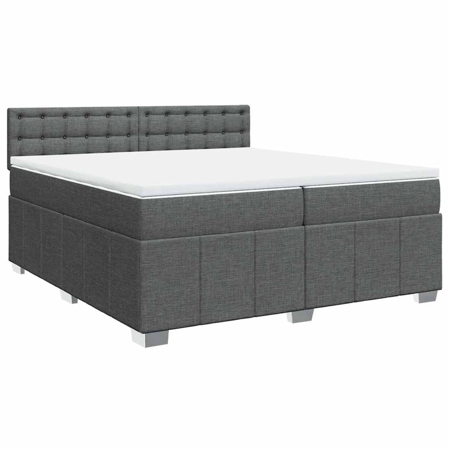vidaXL Boxspringbett mit Matratze Dunkelgrau 200x200 cm Stoff 3287190 vidaXL Boxspringbett mit Matratze Dunkelgrau 200x200 cm Stoff 3287190 von VIDAXL
