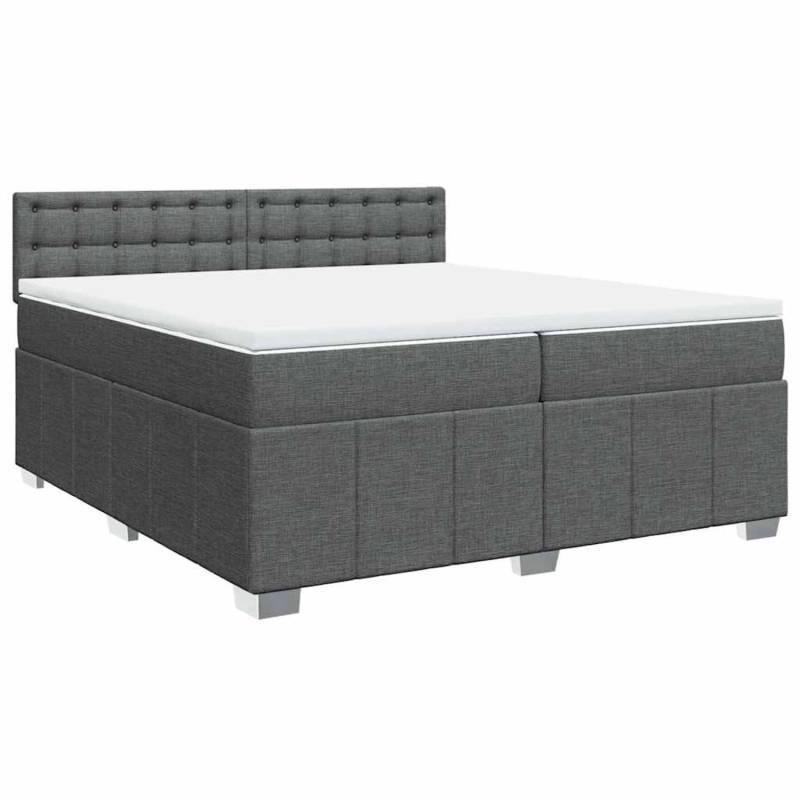 vidaXL Boxspringbett mit Matratze Dunkelgrau 200x200 cm Stoff 3287190 vidaXL Boxspringbett mit Matratze Dunkelgrau 200x200 cm Stoff 3287190 von VIDAXL