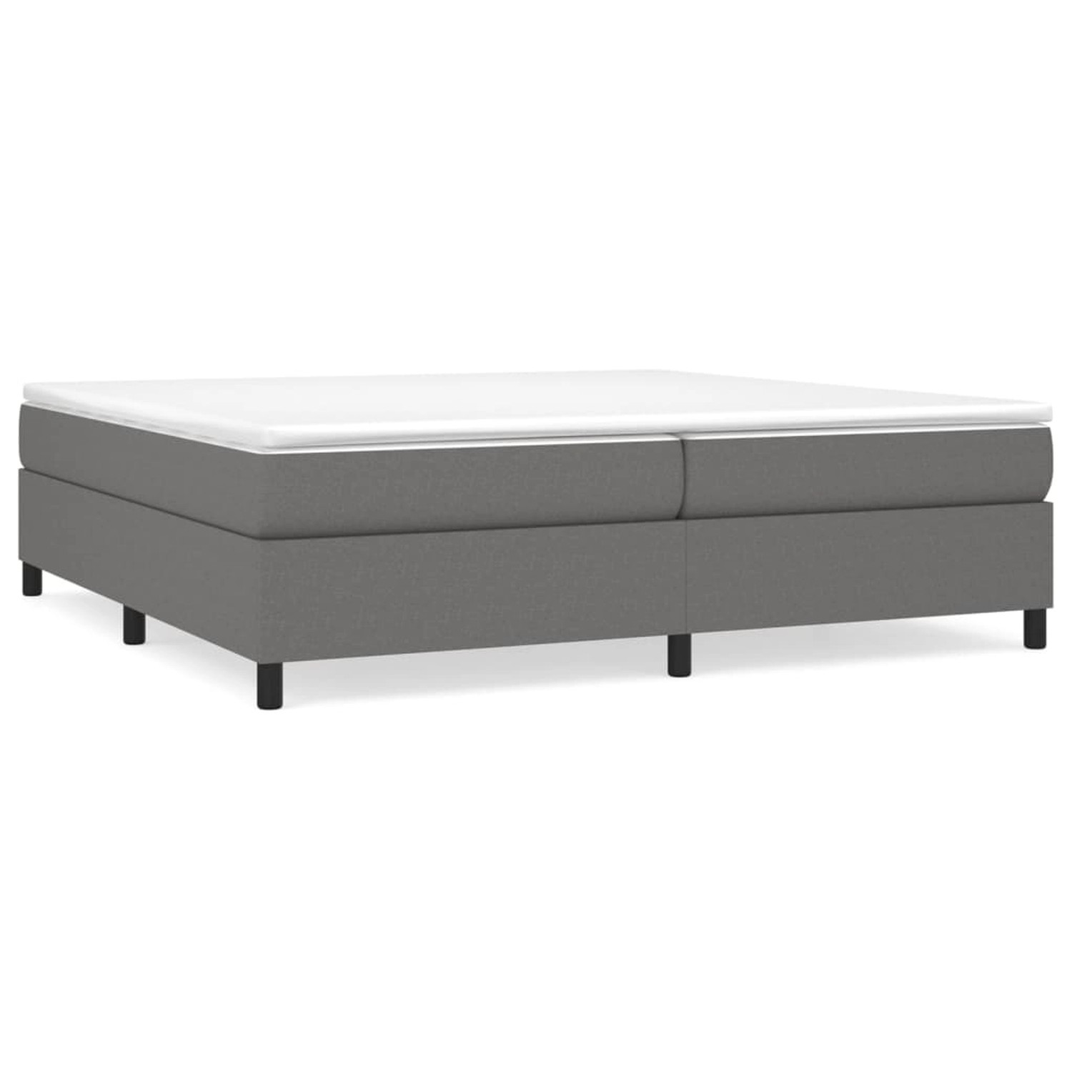 vidaXL Boxspringbett mit Matratze Dunkelgrau 200x200 cm Stoff1387669 von VIDAXL