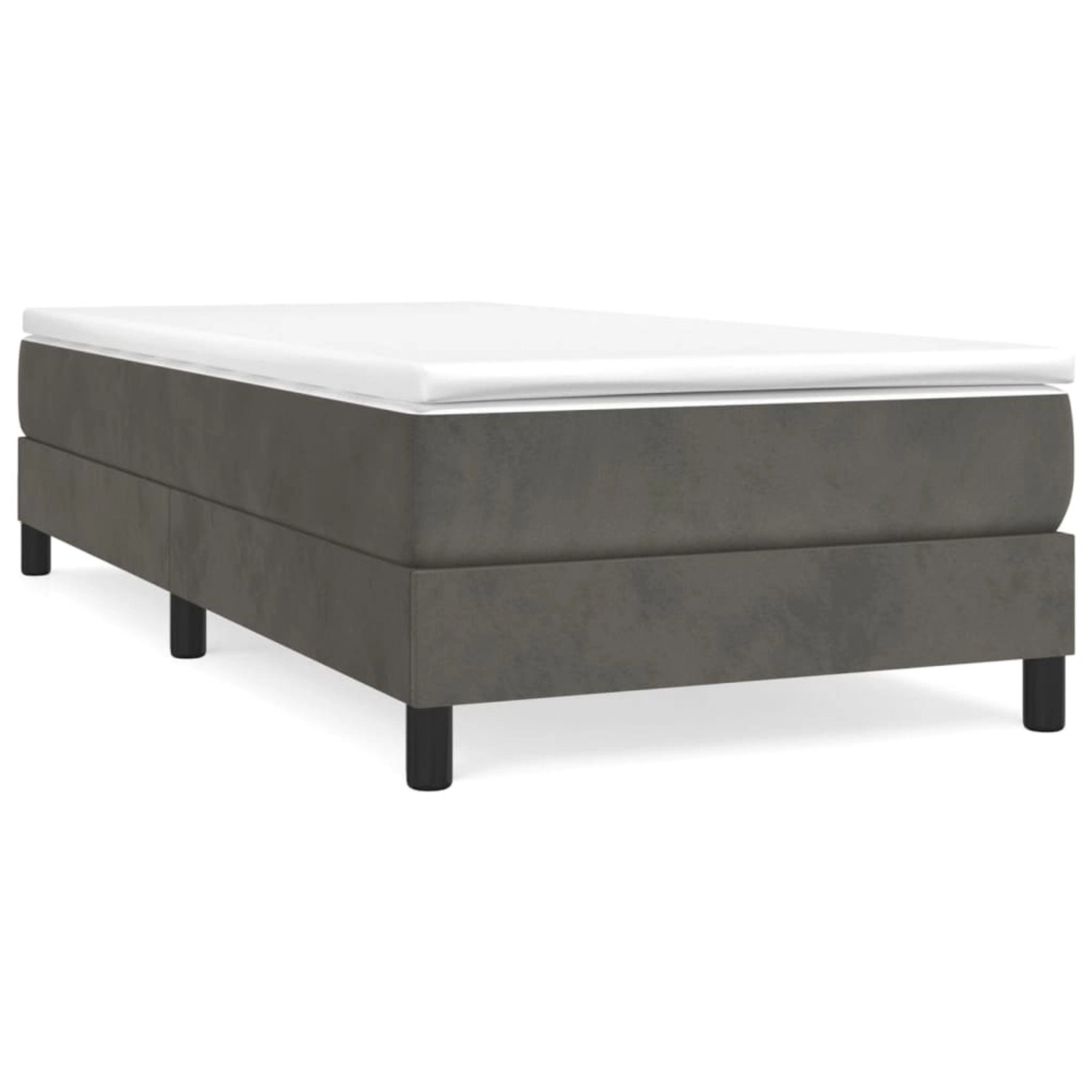 vidaXL Boxspringbett mit Matratze Dunkelgrau 80x200 cm Samt1537371 vidaXL Boxspringbett mit Matratze Dunkelgrau 80x200 cm Samt1537371 von VIDAXL