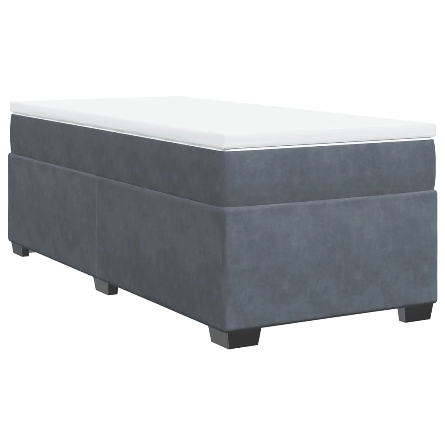 vidaXL Boxspringbett mit Matratze Dunkelgrau 90x190 cm Samt2107210 vidaXL Boxspringbett mit Matratze Dunkelgrau 90x190 cm Samt2107210 von VIDAXL