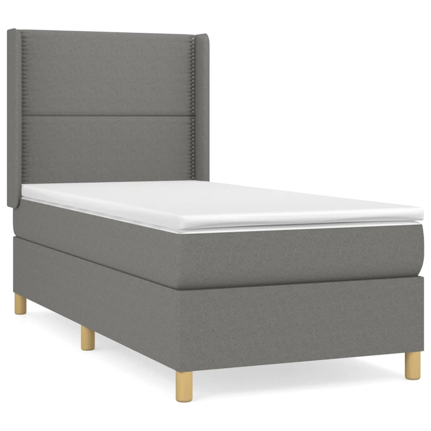 vidaXL Boxspringbett mit Matratze Dunkelgrau 90x190 cm Stoff1389153 vidaXL Boxspringbett mit Matratze Dunkelgrau 90x190 cm Stoff1389153 von VIDAXL