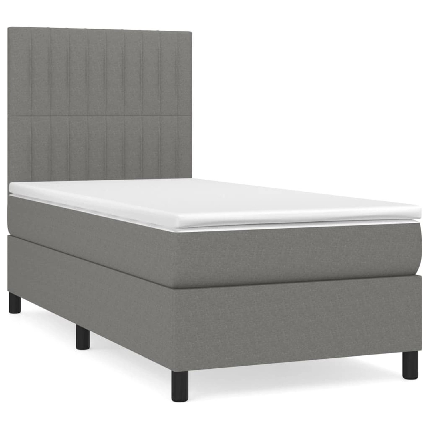vidaXL Boxspringbett mit Matratze Dunkelgrau 90x190 cm Stoff1394801 vidaXL Boxspringbett mit Matratze Dunkelgrau 90x190 cm Stoff1394801 von VIDAXL
