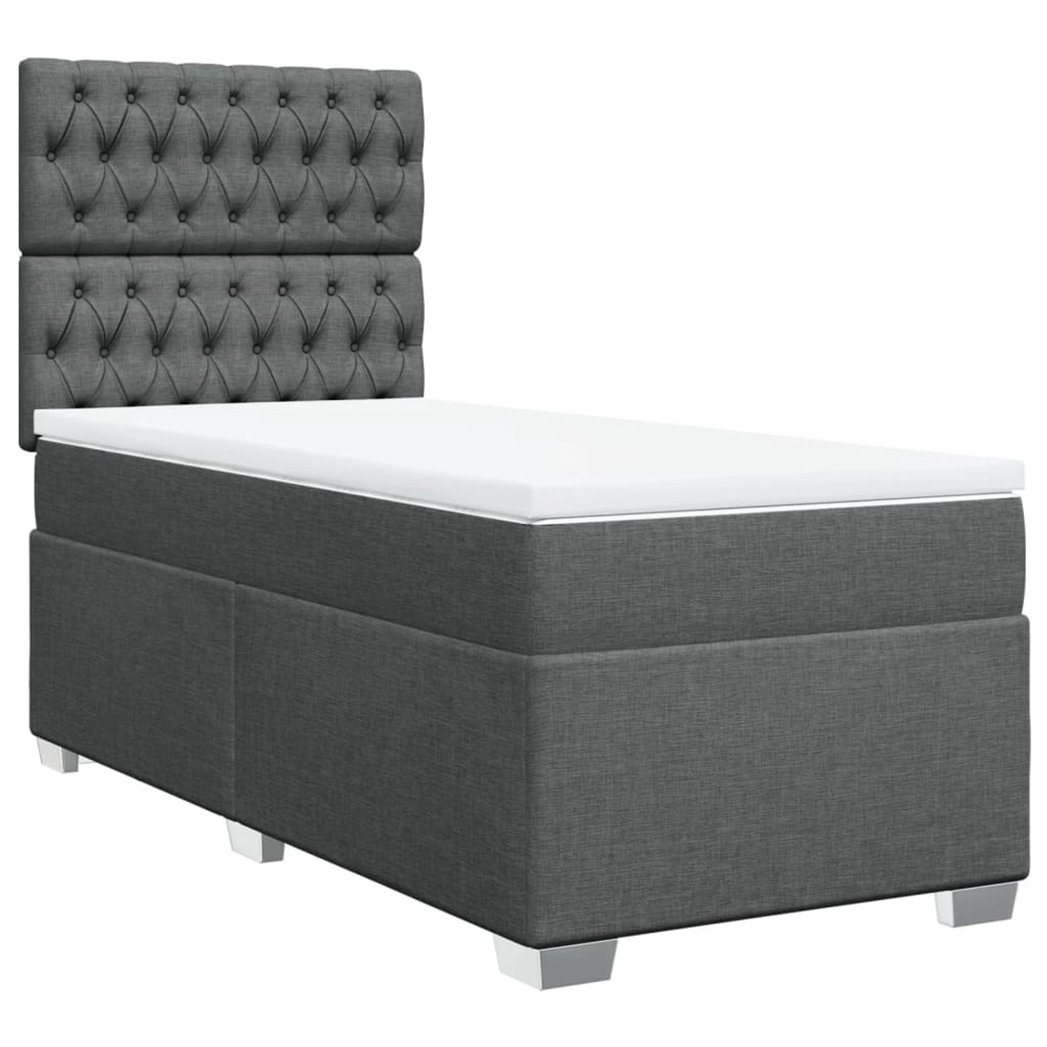 vidaXL Boxspringbett mit Matratze Dunkelgrau 90x190 cm Stoff2097769 vidaXL Boxspringbett mit Matratze Dunkelgrau 90x190 cm Stoff2097769 von VIDAXL